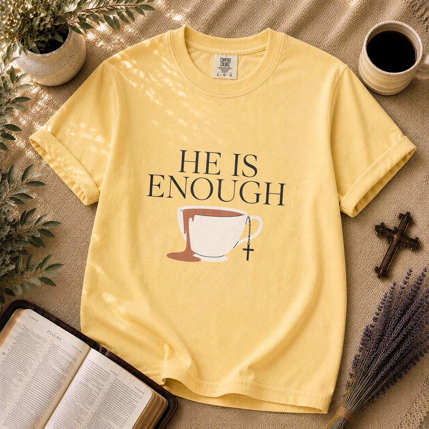 He Is Enough Minimalist Christian T-Shirt