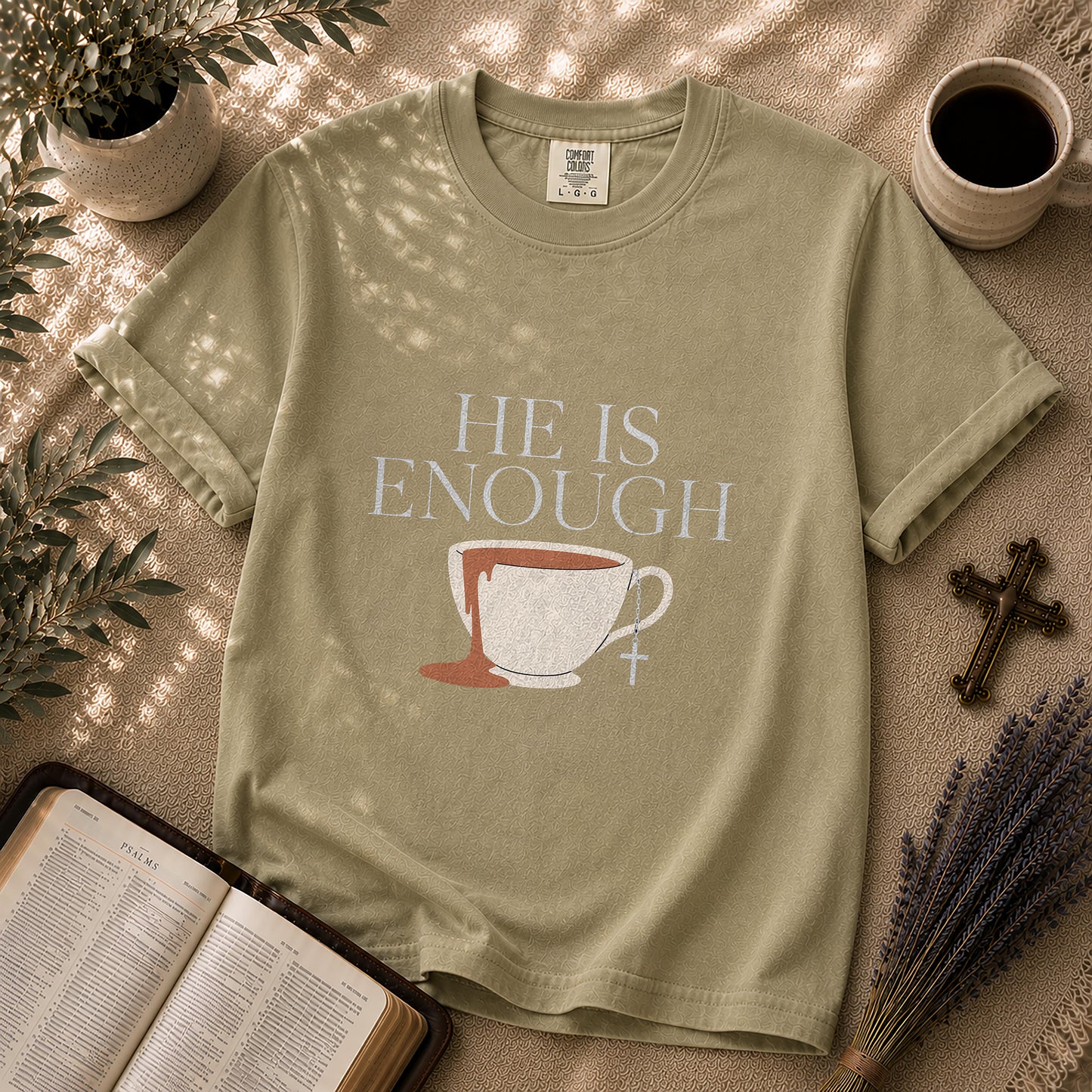 He Is Enough Minimalist Christian T-Shirt