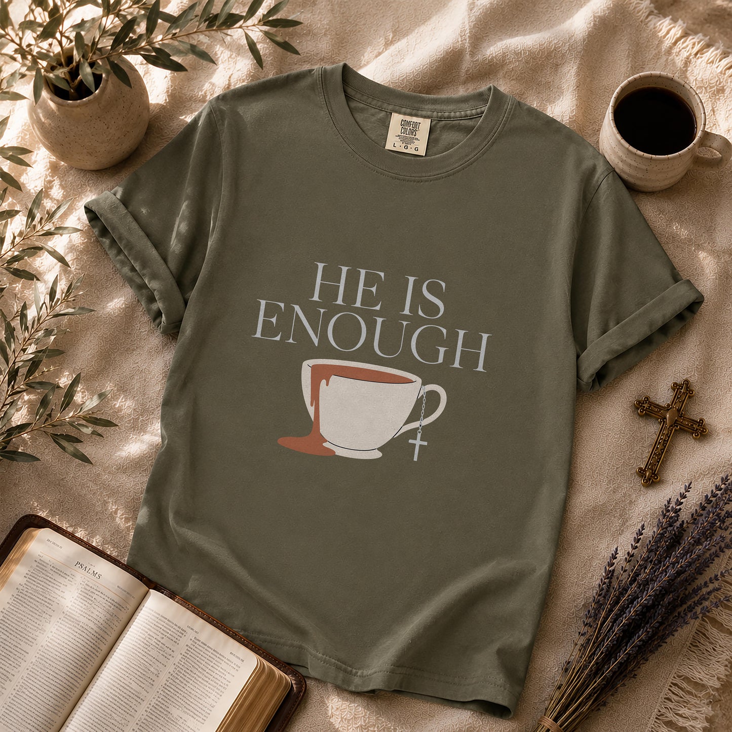 He Is Enough Minimalist Christian T-Shirt