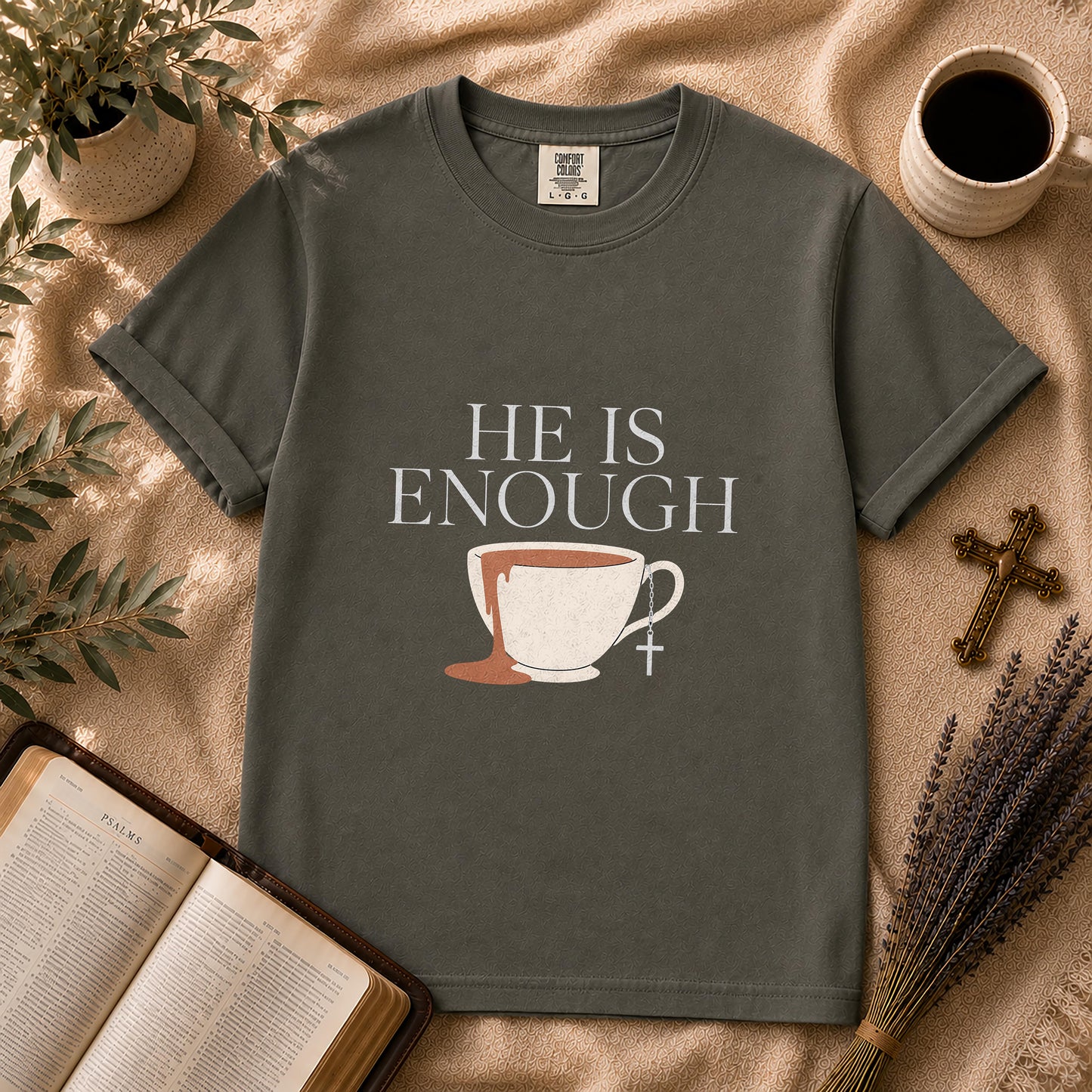 He Is Enough Minimalist Christian T-Shirt