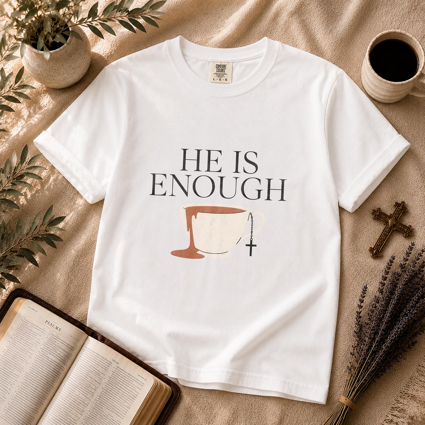 He Is Enough Minimalist Christian T-Shirt