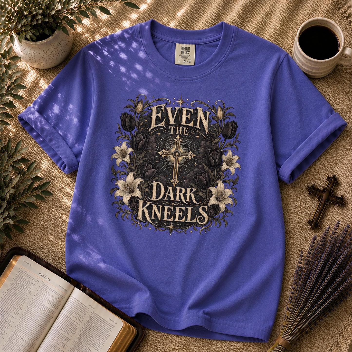Even the Dark Kneels Gothic Christian Shirt