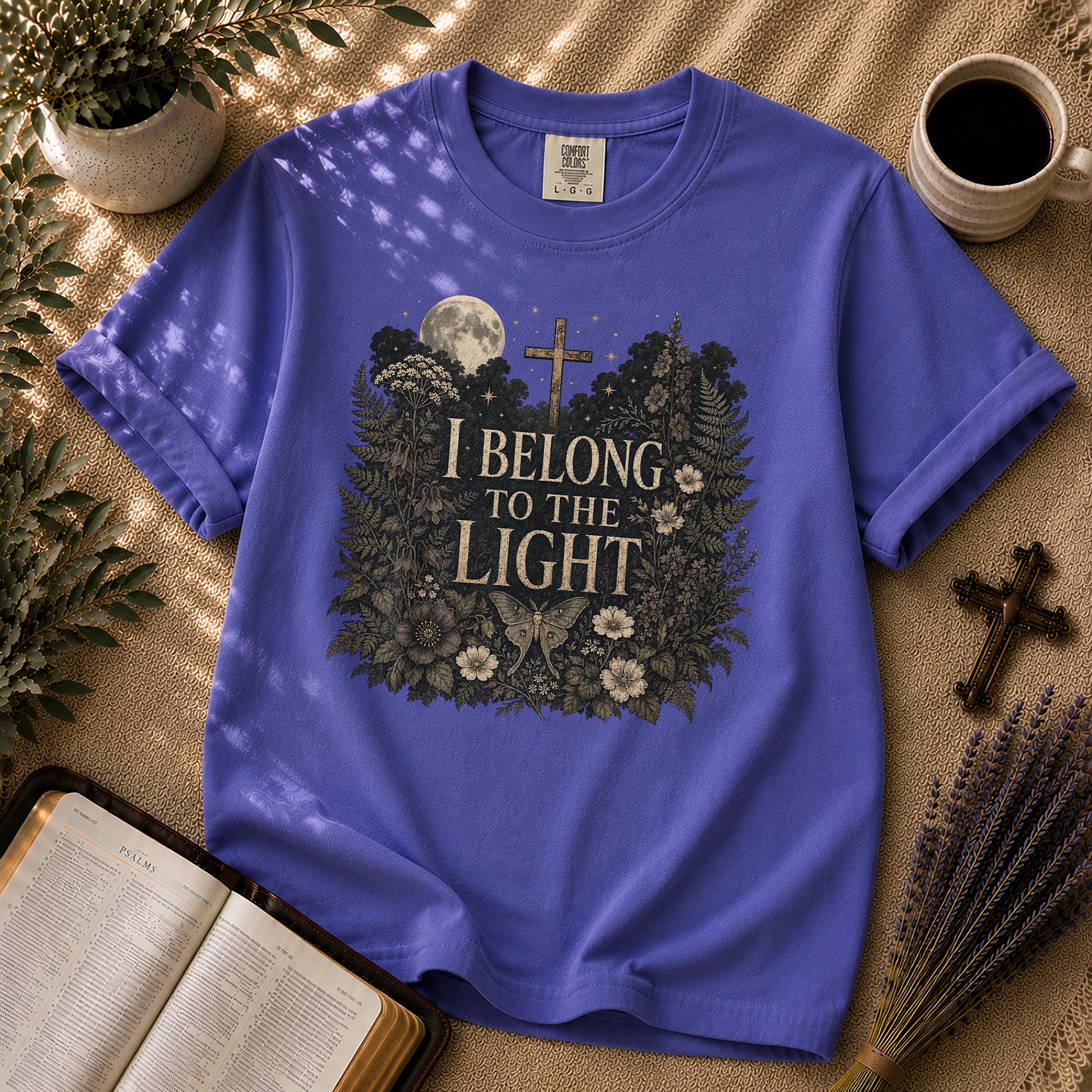 I Belong to the Light Dark Botanical Christian T-Shirt