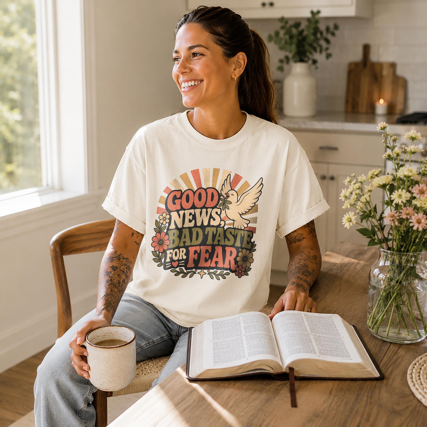 Good News Bad Taste for Fear Christian T-Shirt