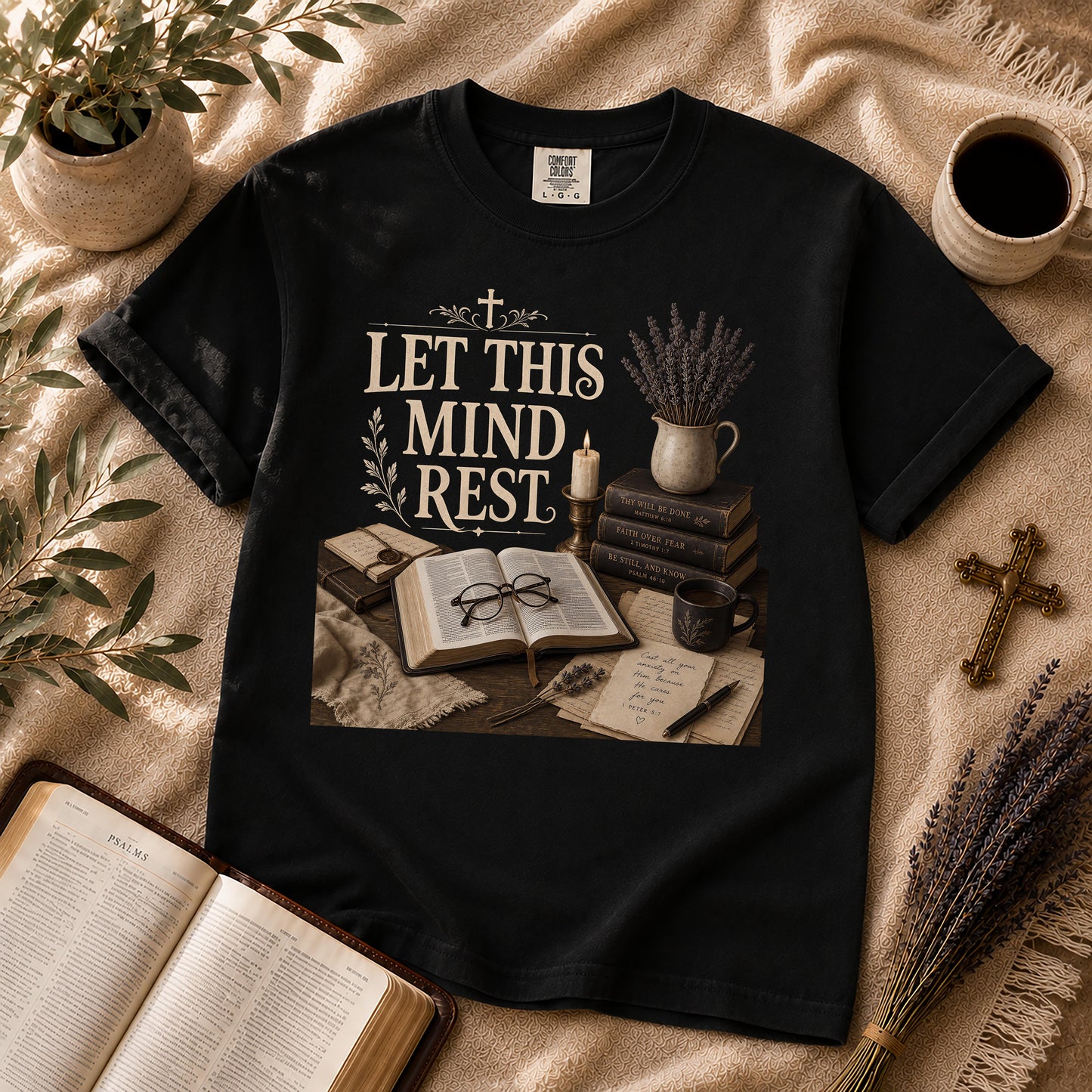 Let This Mind Rest Dark Academia Christian T-Shirt