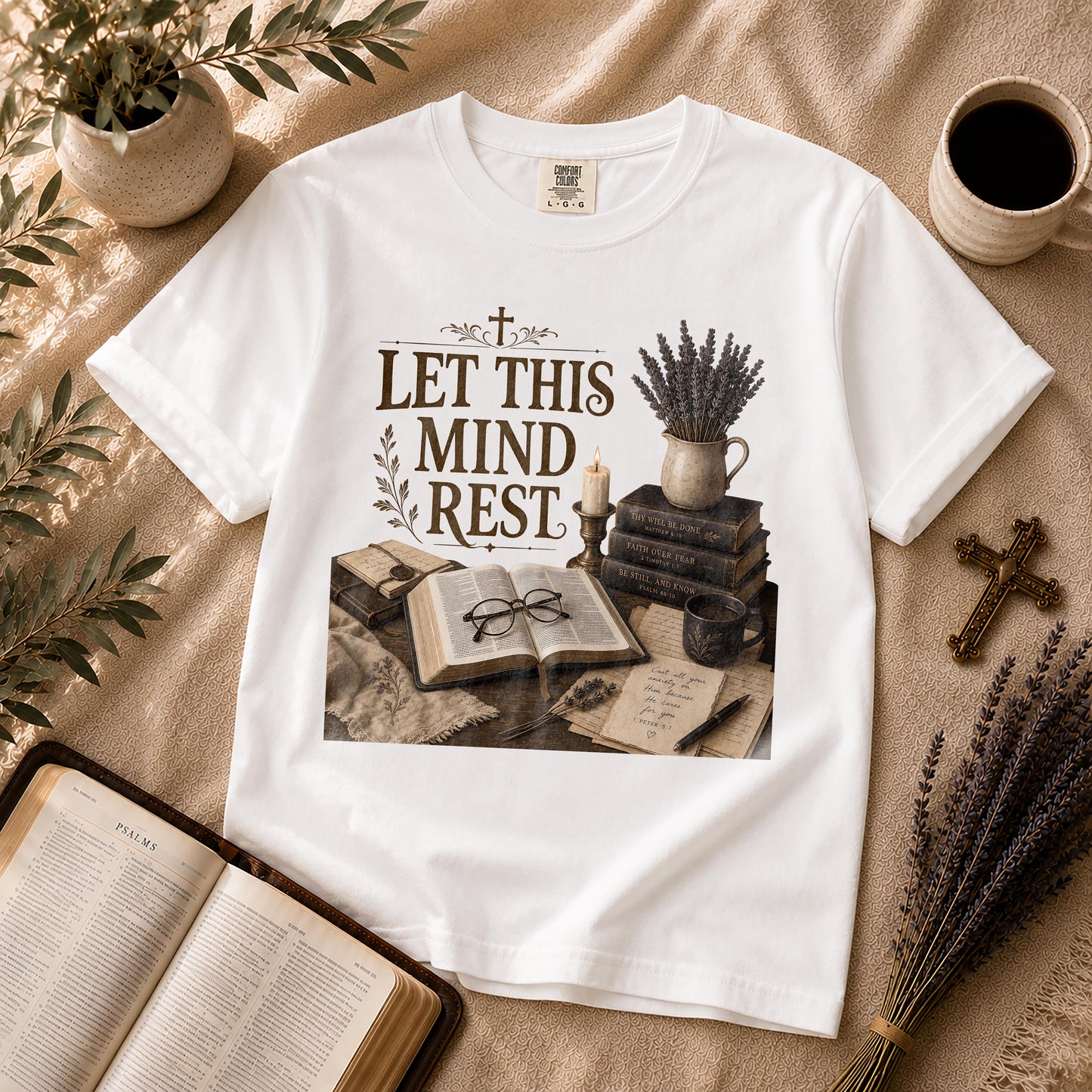 Let This Mind Rest Dark Academia Christian T-Shirt