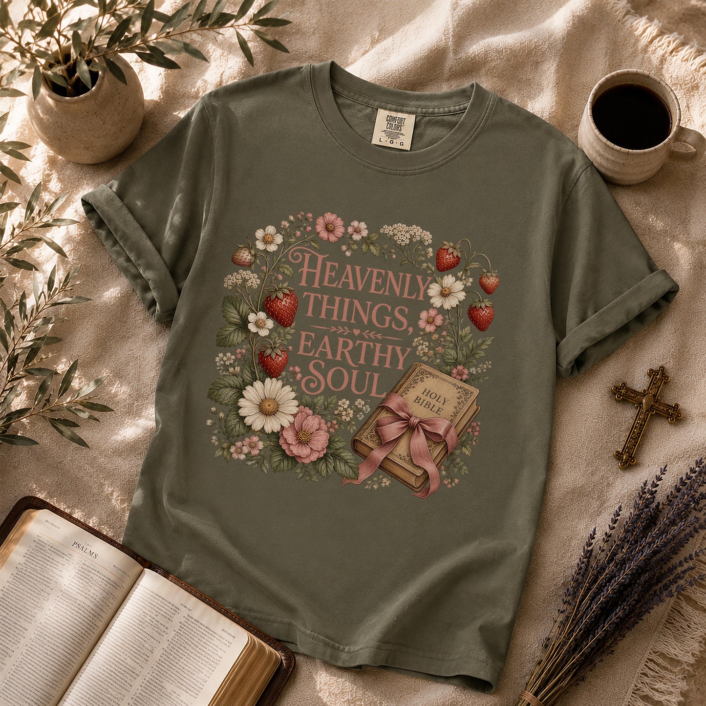 Heavenly Things Earthy Soul Christian T-Shirt