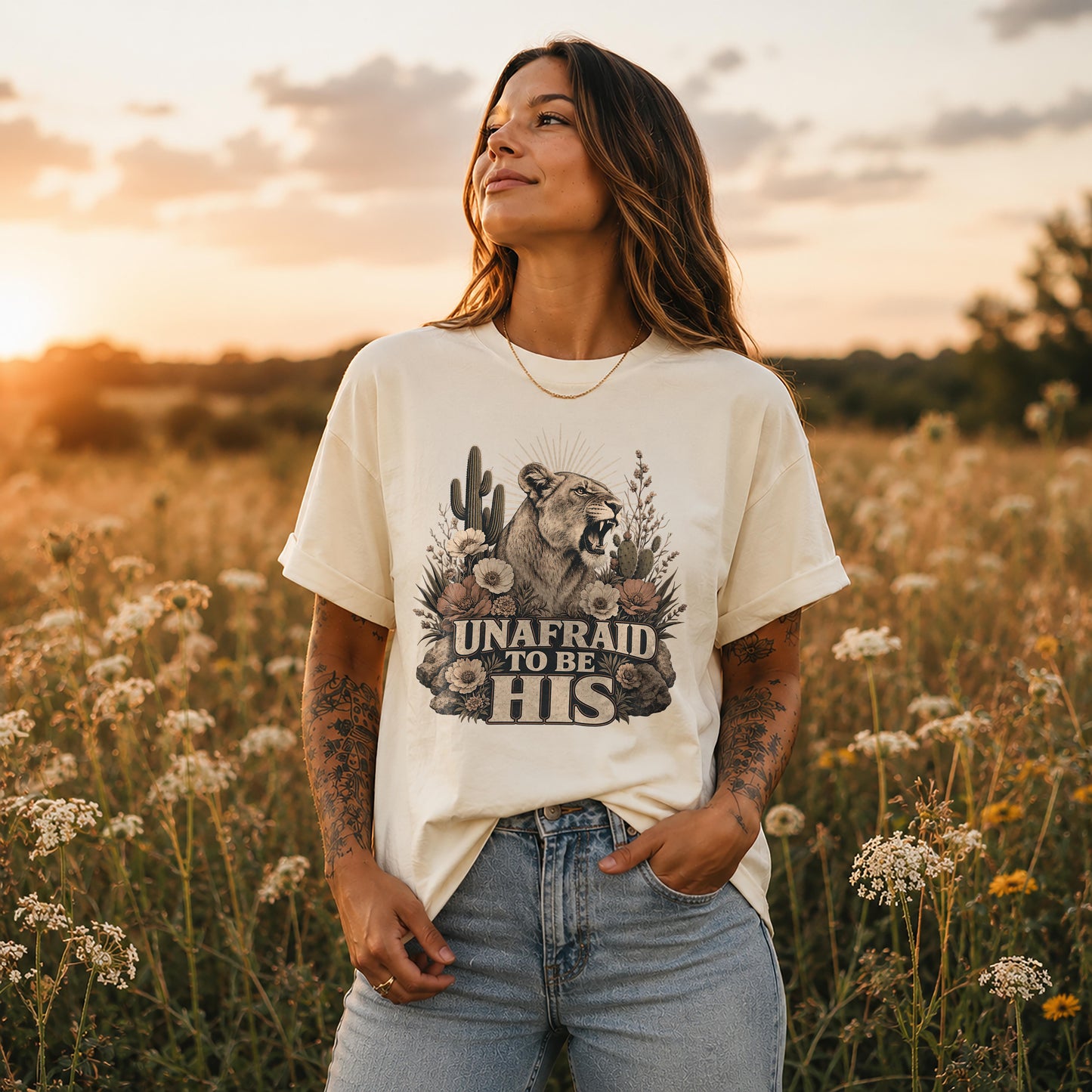 Unafraid to Be His Lioness Christian T-Shirt