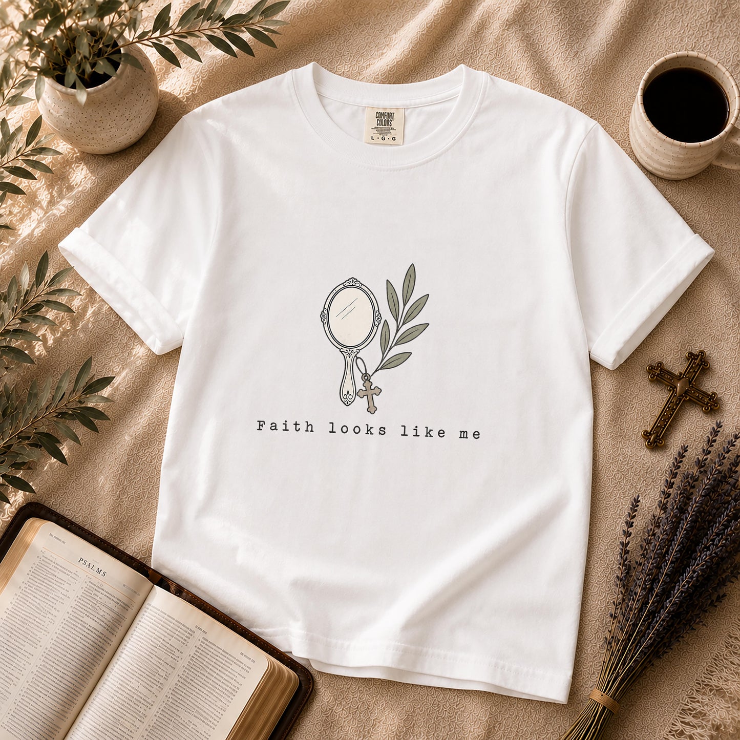 Faith Looks Like Me Minimalist Christian T-Shirt