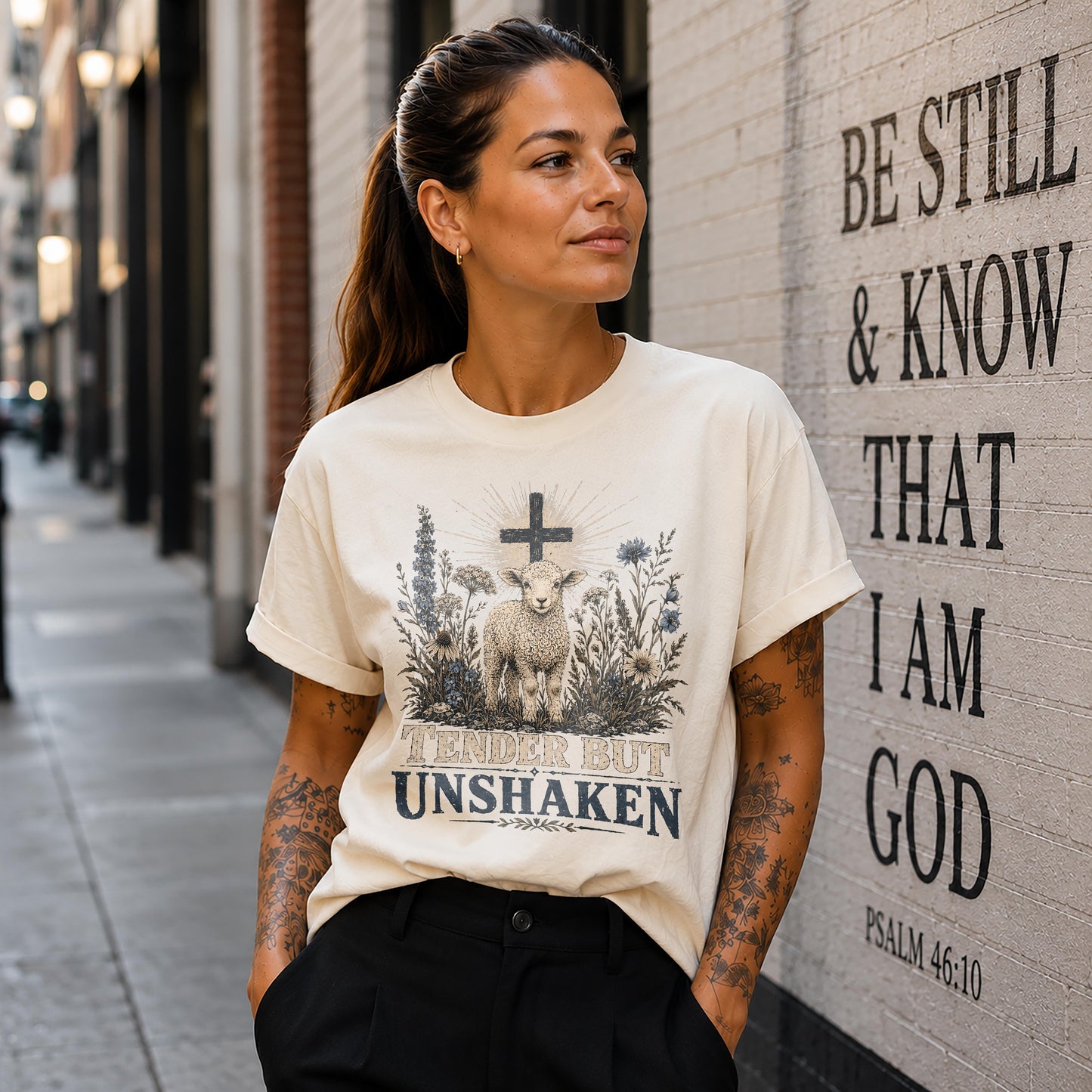 Tender But Unshaken Christian Lamb T-Shirt