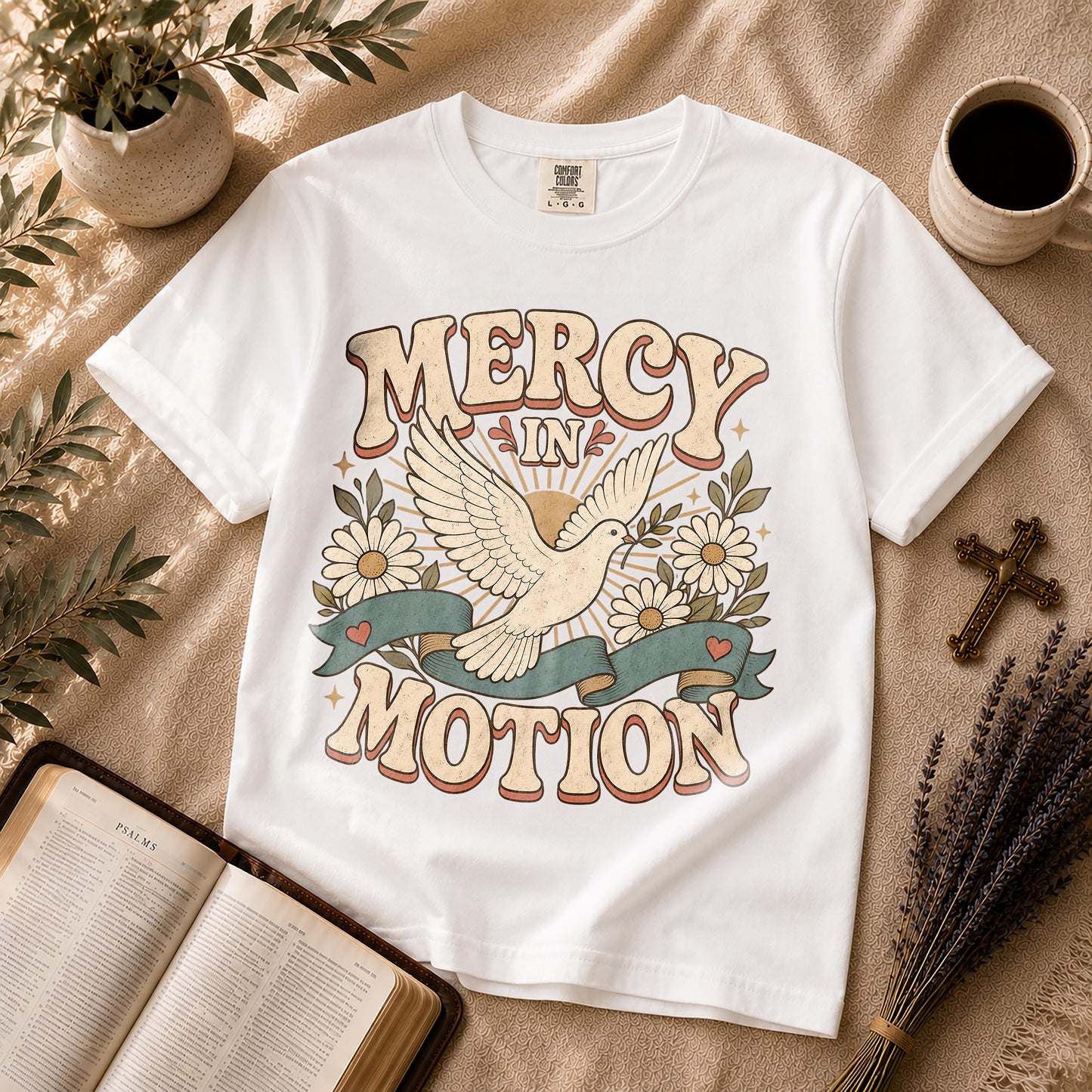 Mercy in Motion Retro Christian T-Shirt