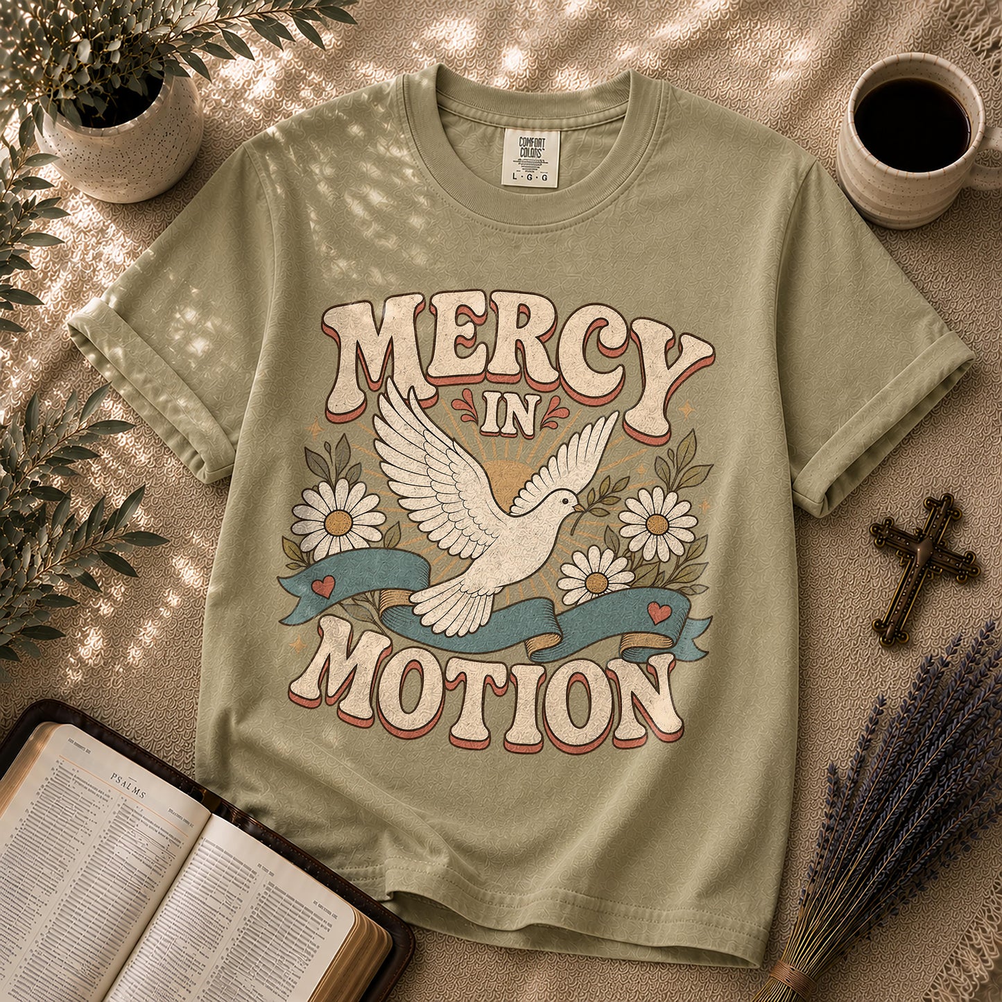 Mercy in Motion Retro Christian T-Shirt