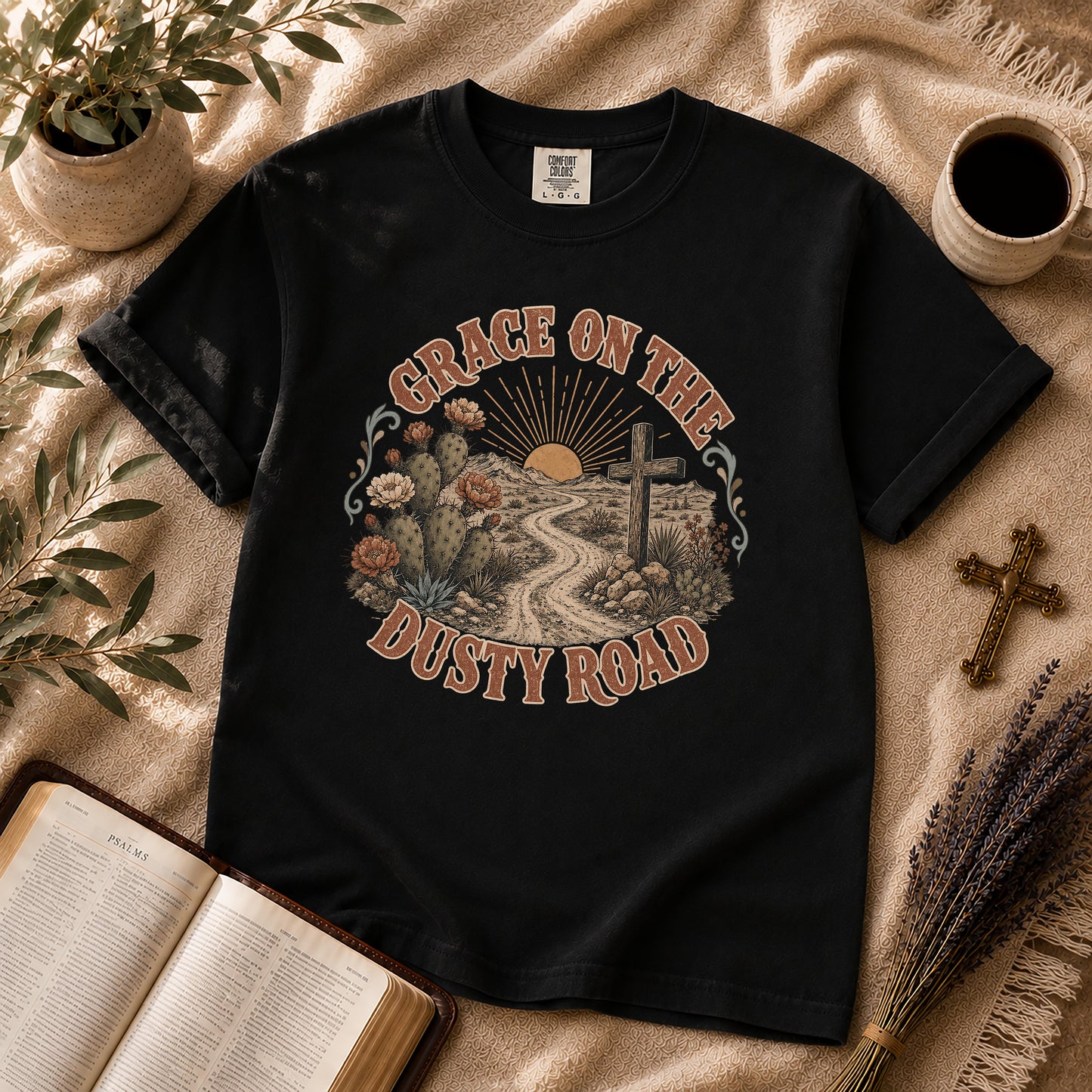 Grace on the Dusty Road Western Christian T-Shirt