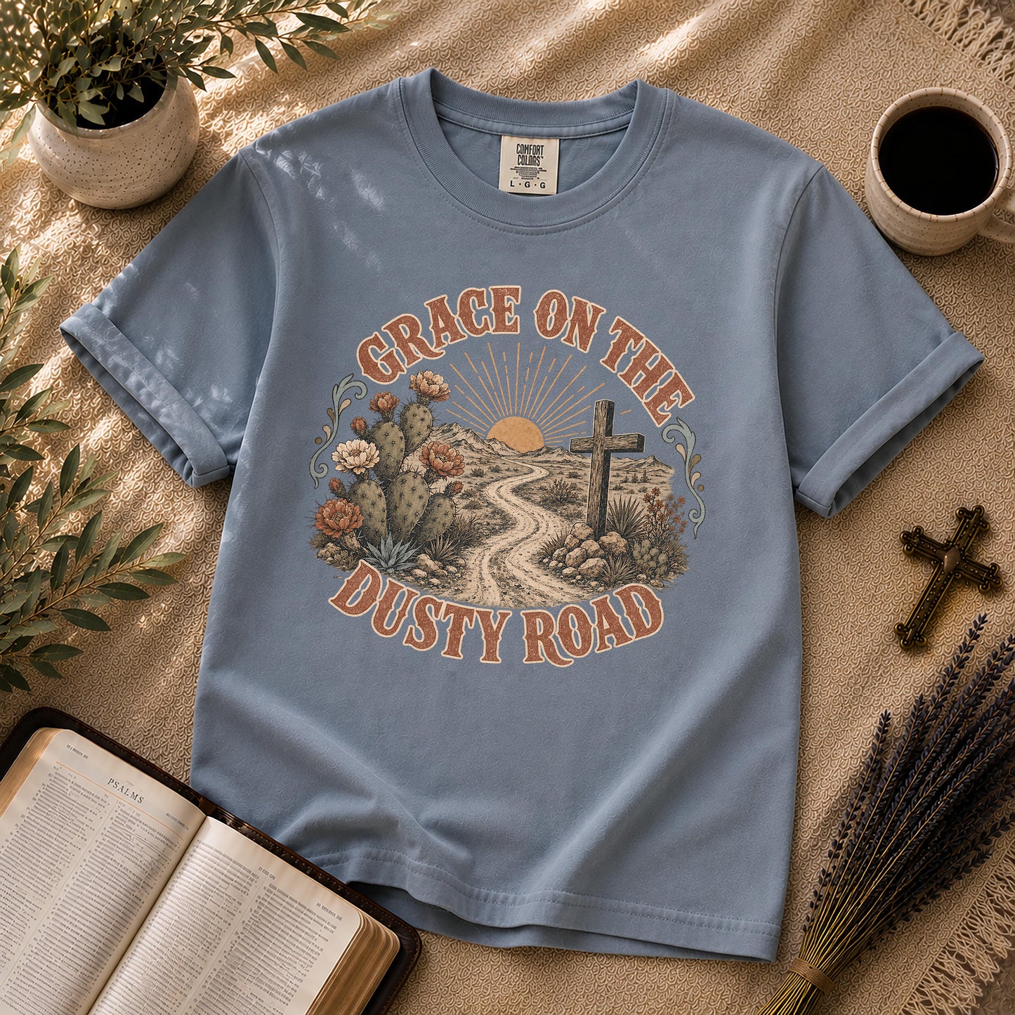 Grace on the Dusty Road Western Christian T-Shirt