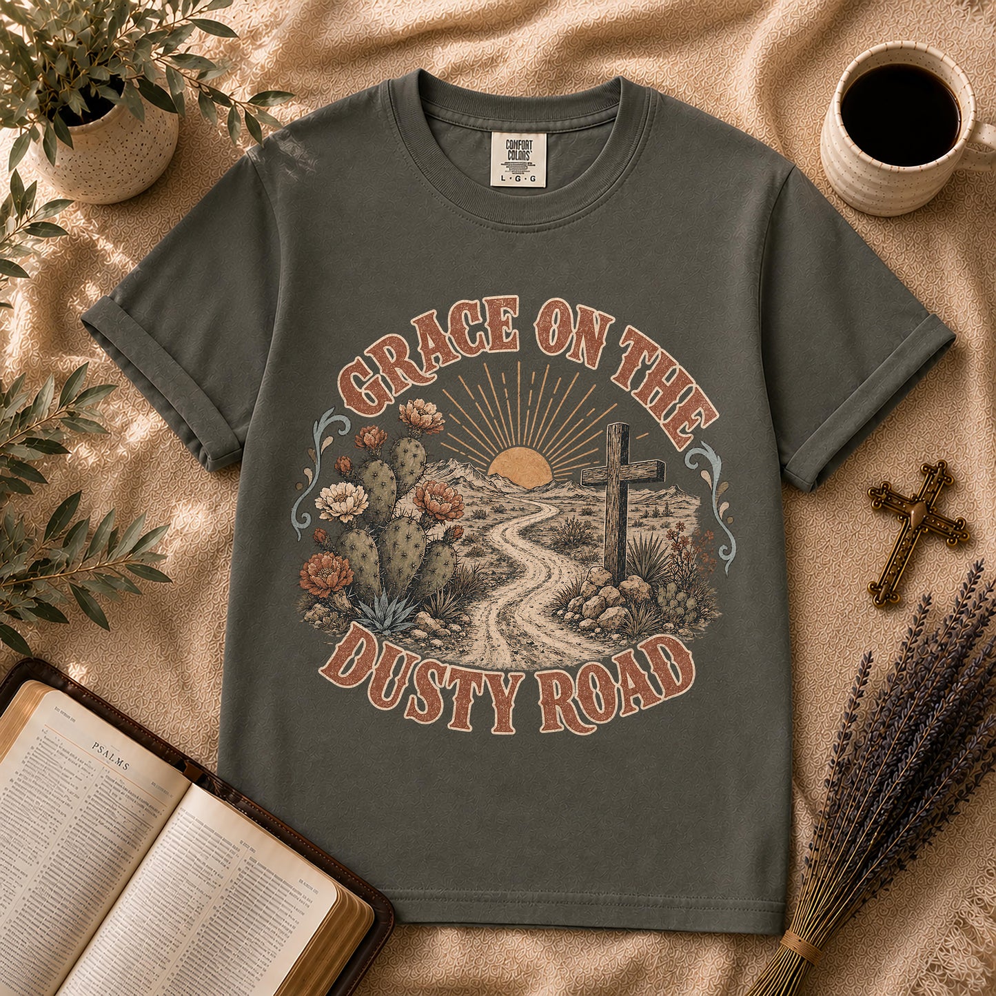 Grace on the Dusty Road Western Christian T-Shirt
