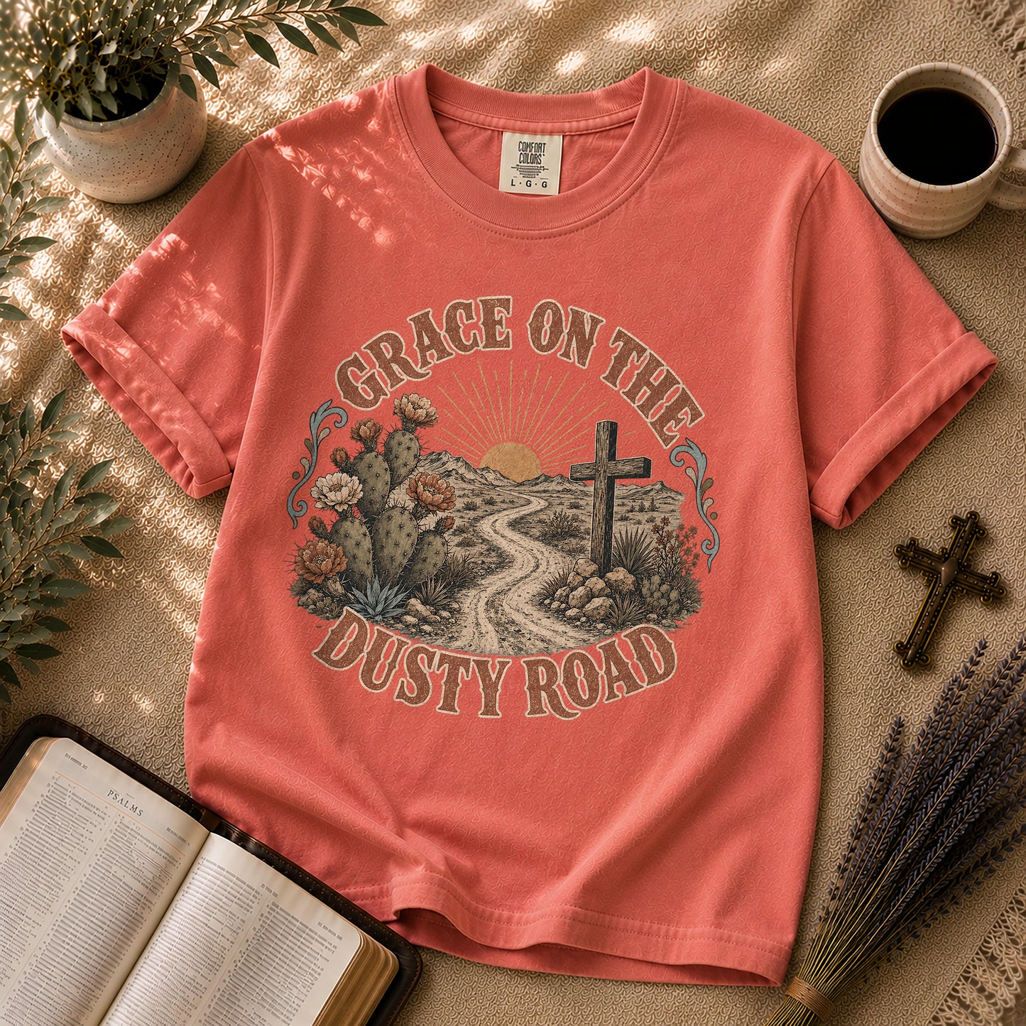 Grace on the Dusty Road Western Christian T-Shirt