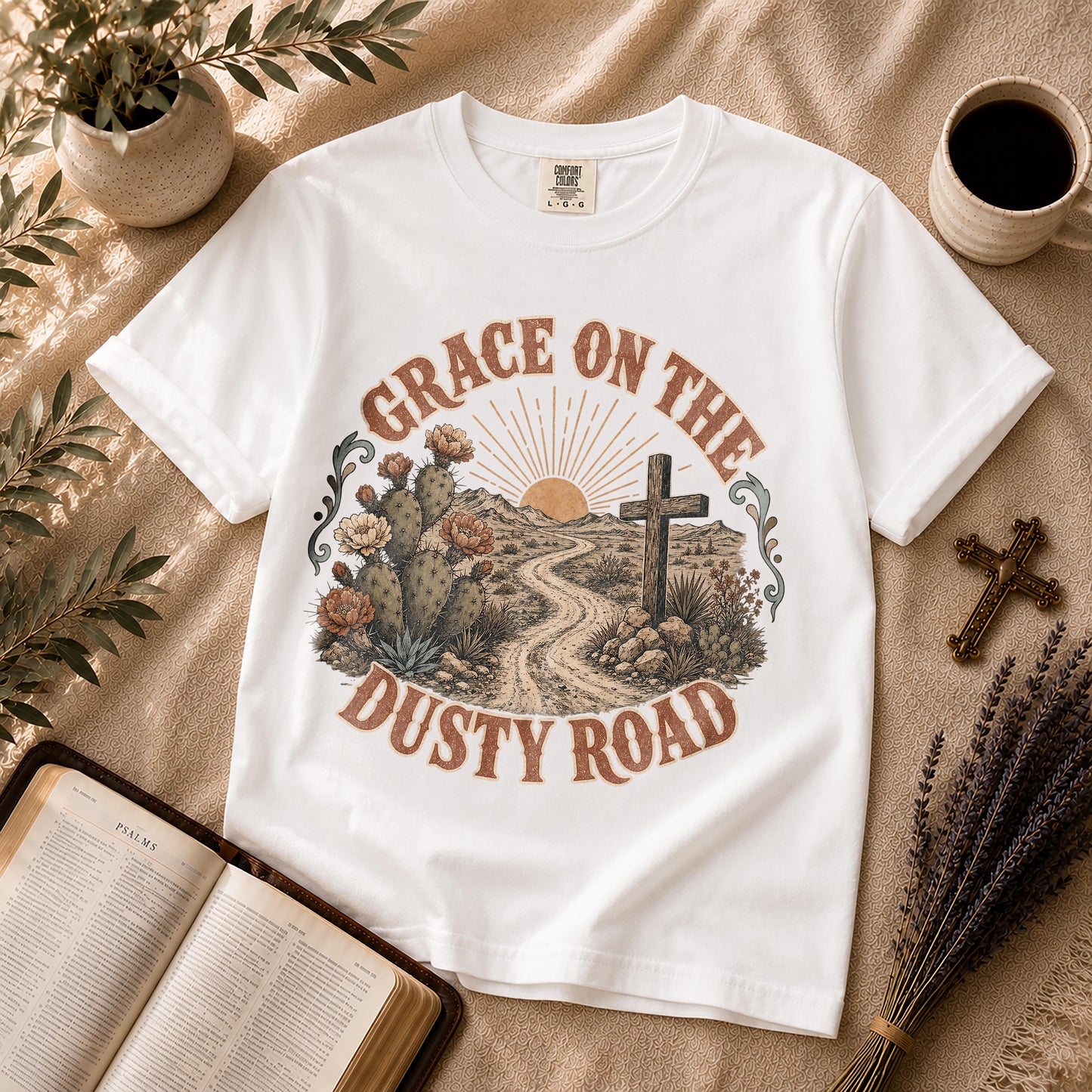 Grace on the Dusty Road Western Christian T-Shirt