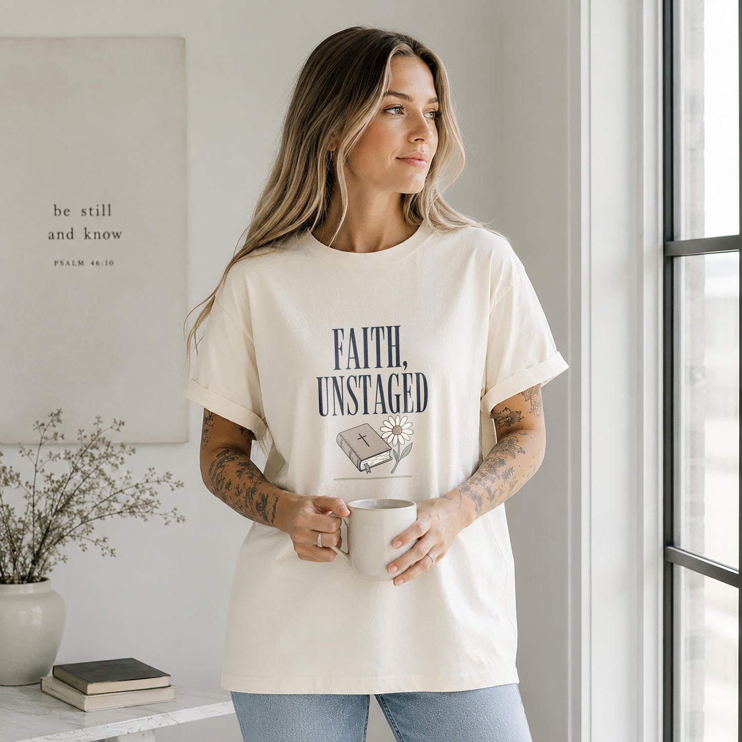 Faith Unstaged Minimalist Christian Shirt