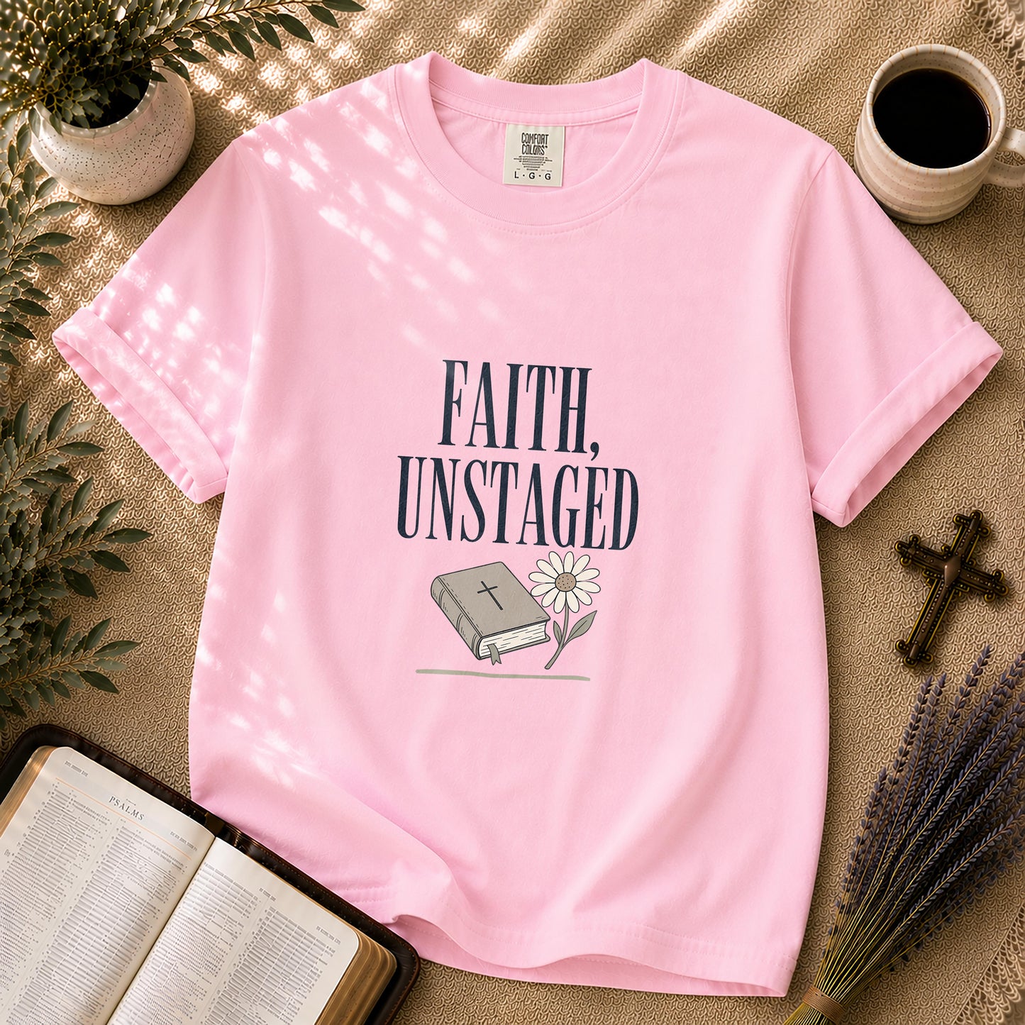 Faith Unstaged Minimalist Christian Shirt
