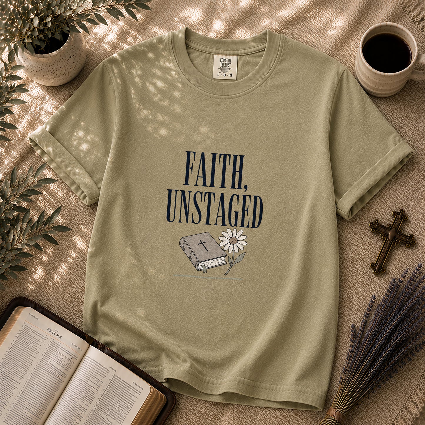 Faith Unstaged Minimalist Christian Shirt