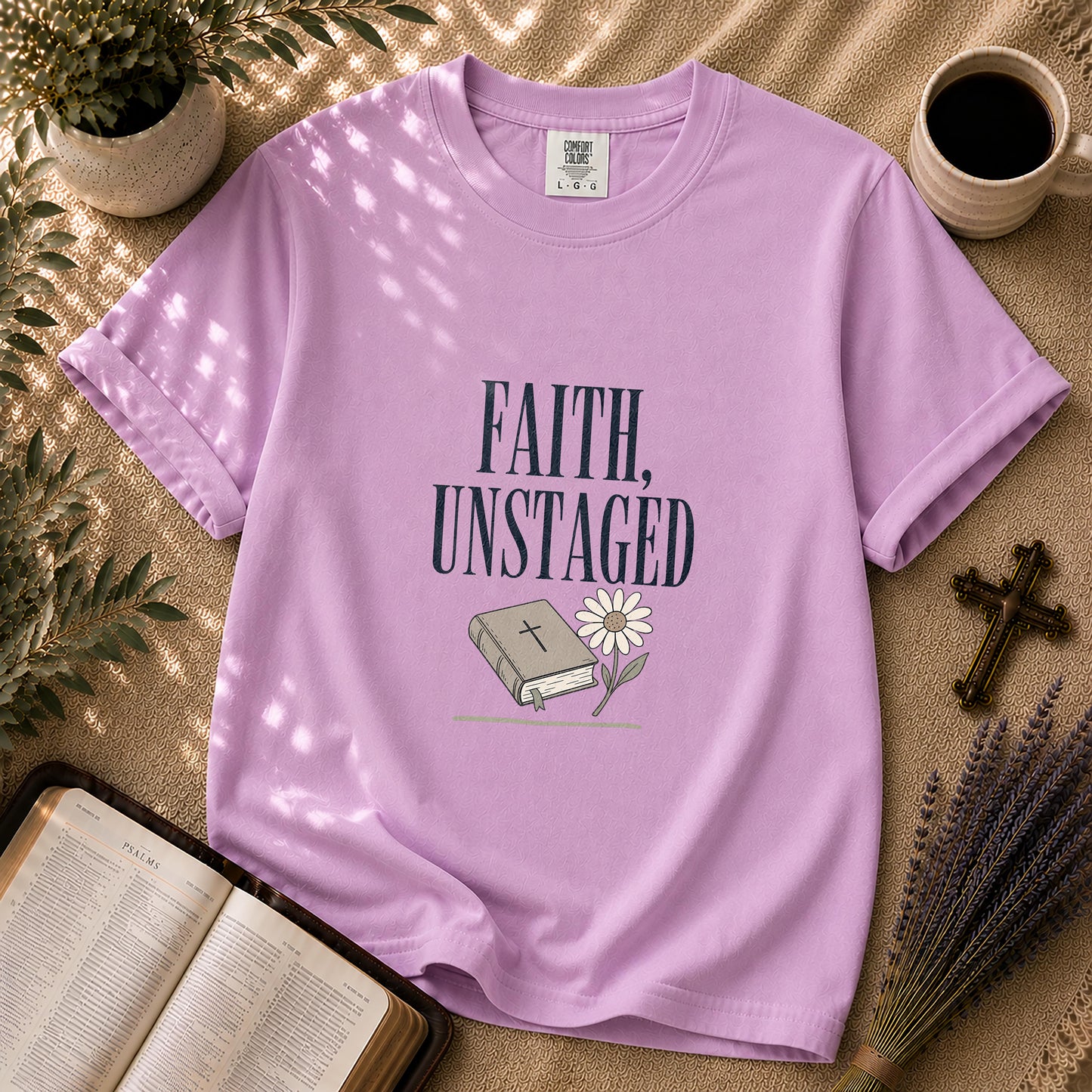 Faith Unstaged Minimalist Christian Shirt