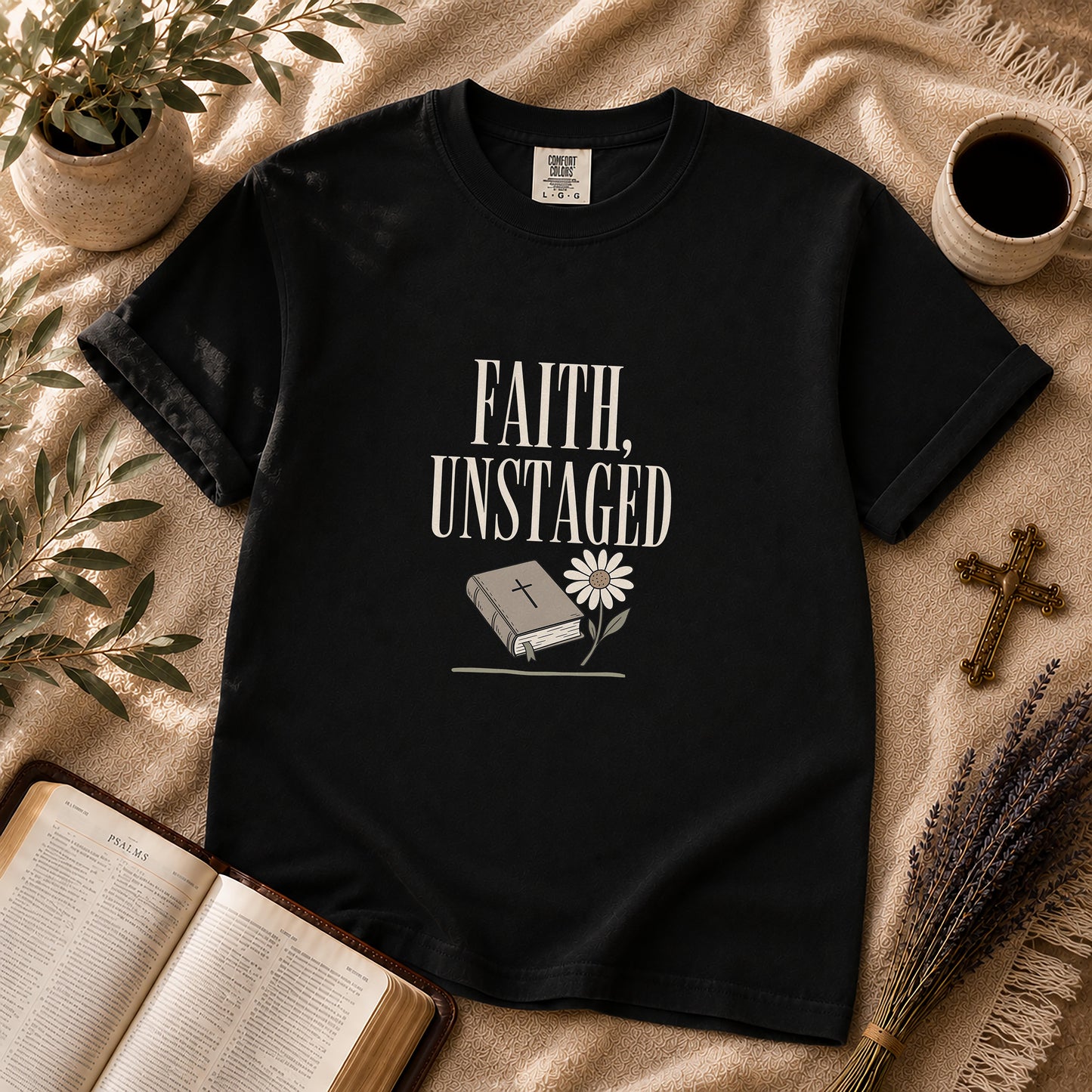 Faith Unstaged Minimalist Christian Shirt