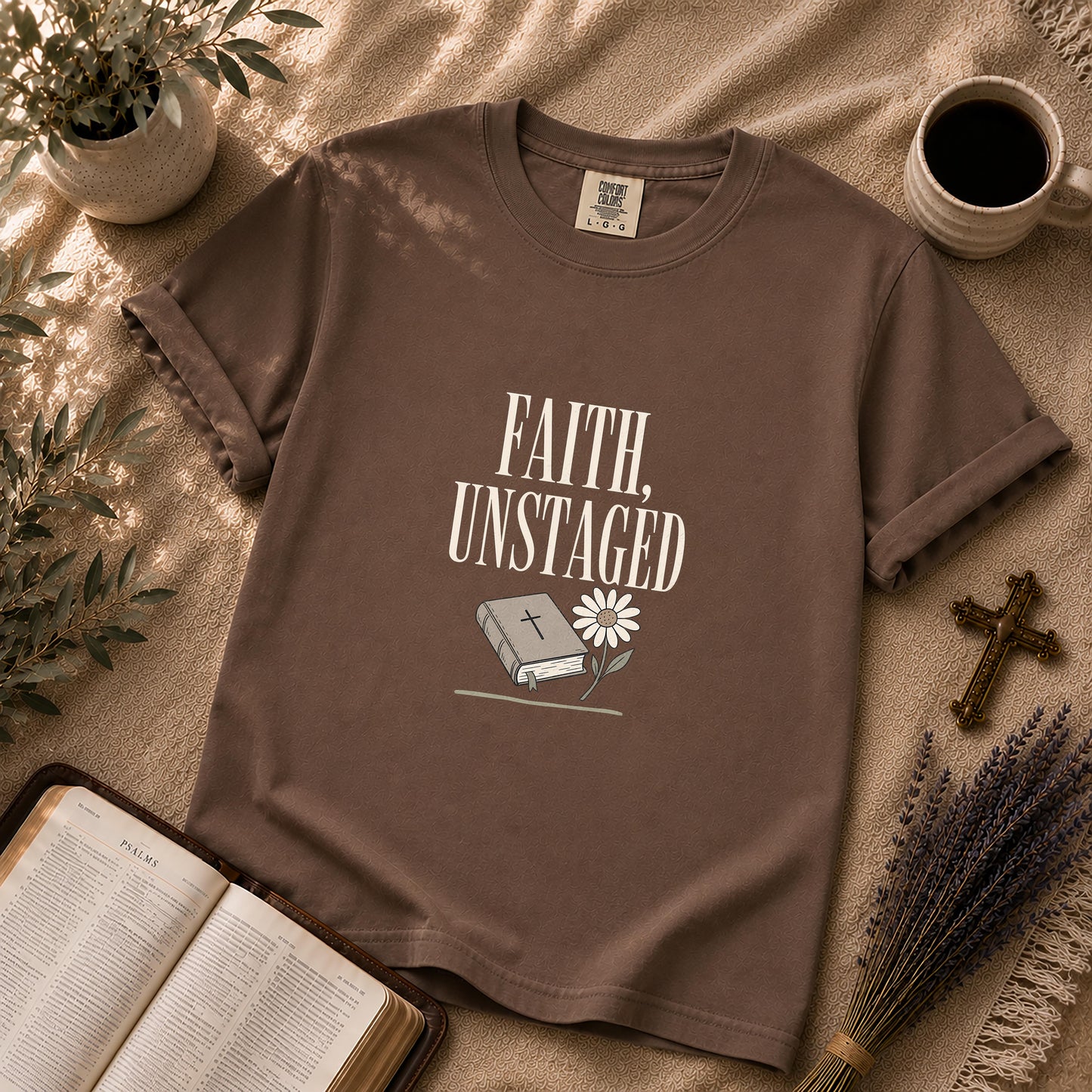 Faith Unstaged Minimalist Christian Shirt