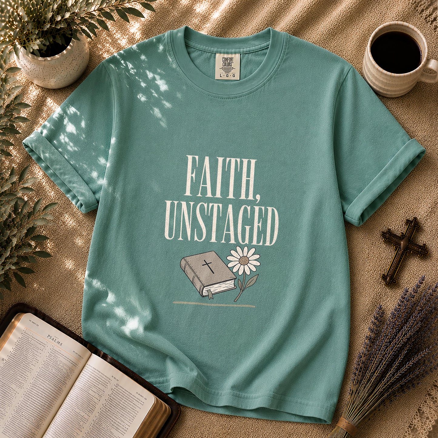 Faith Unstaged Minimalist Christian Shirt