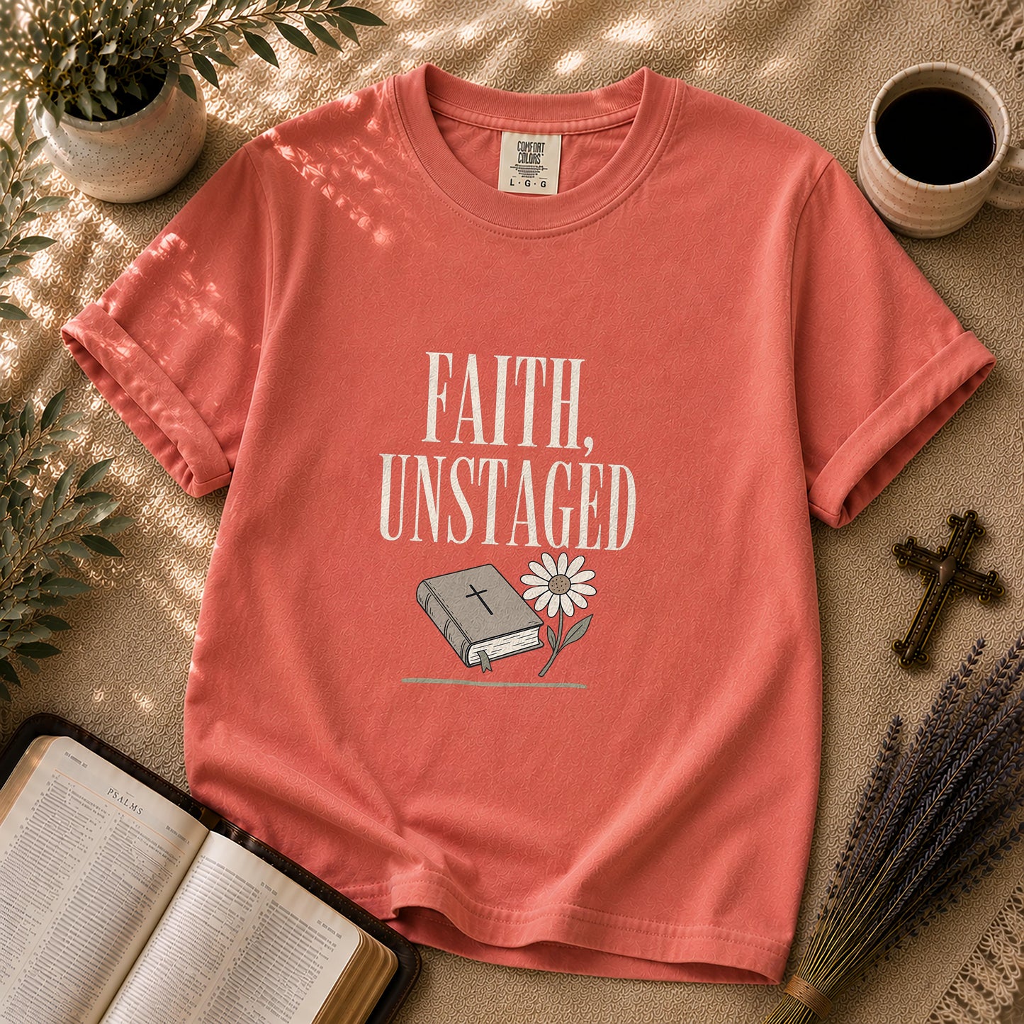 Faith Unstaged Minimalist Christian Shirt