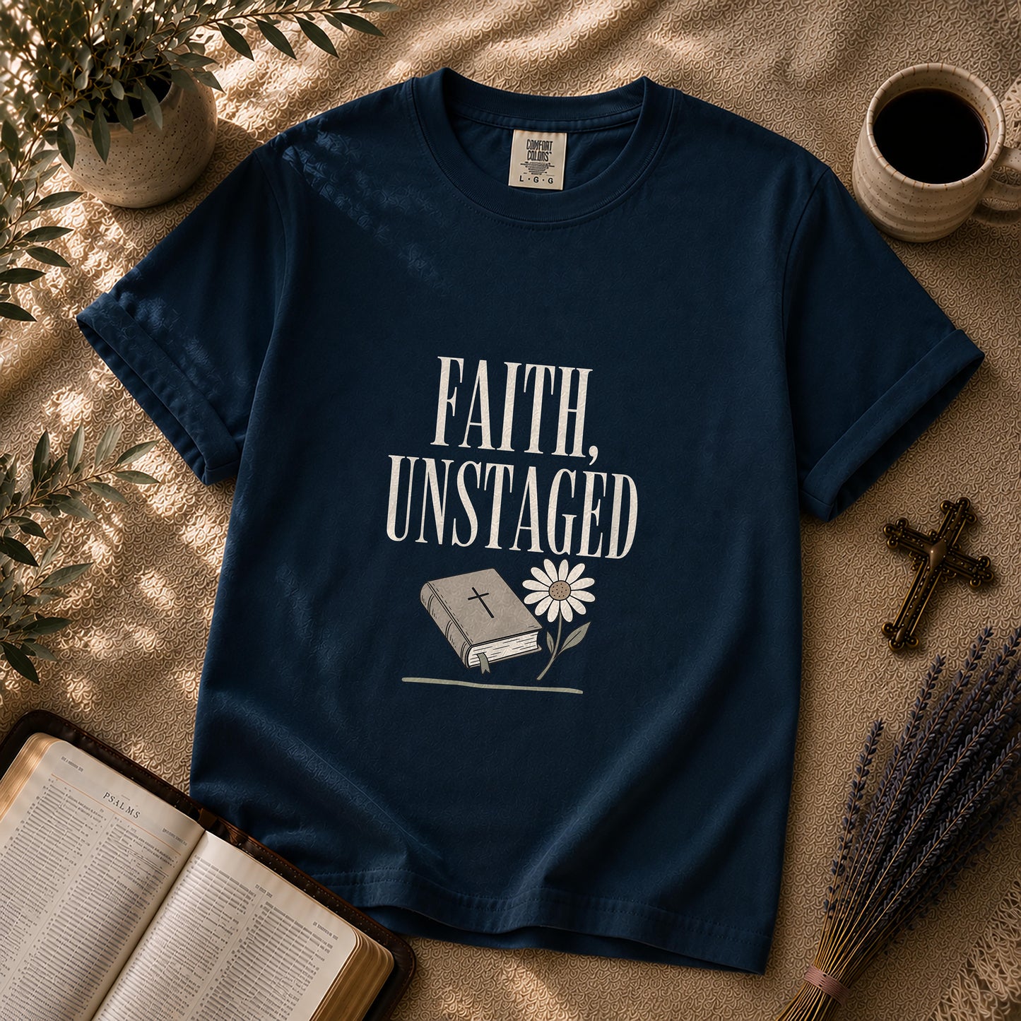 Faith Unstaged Minimalist Christian Shirt