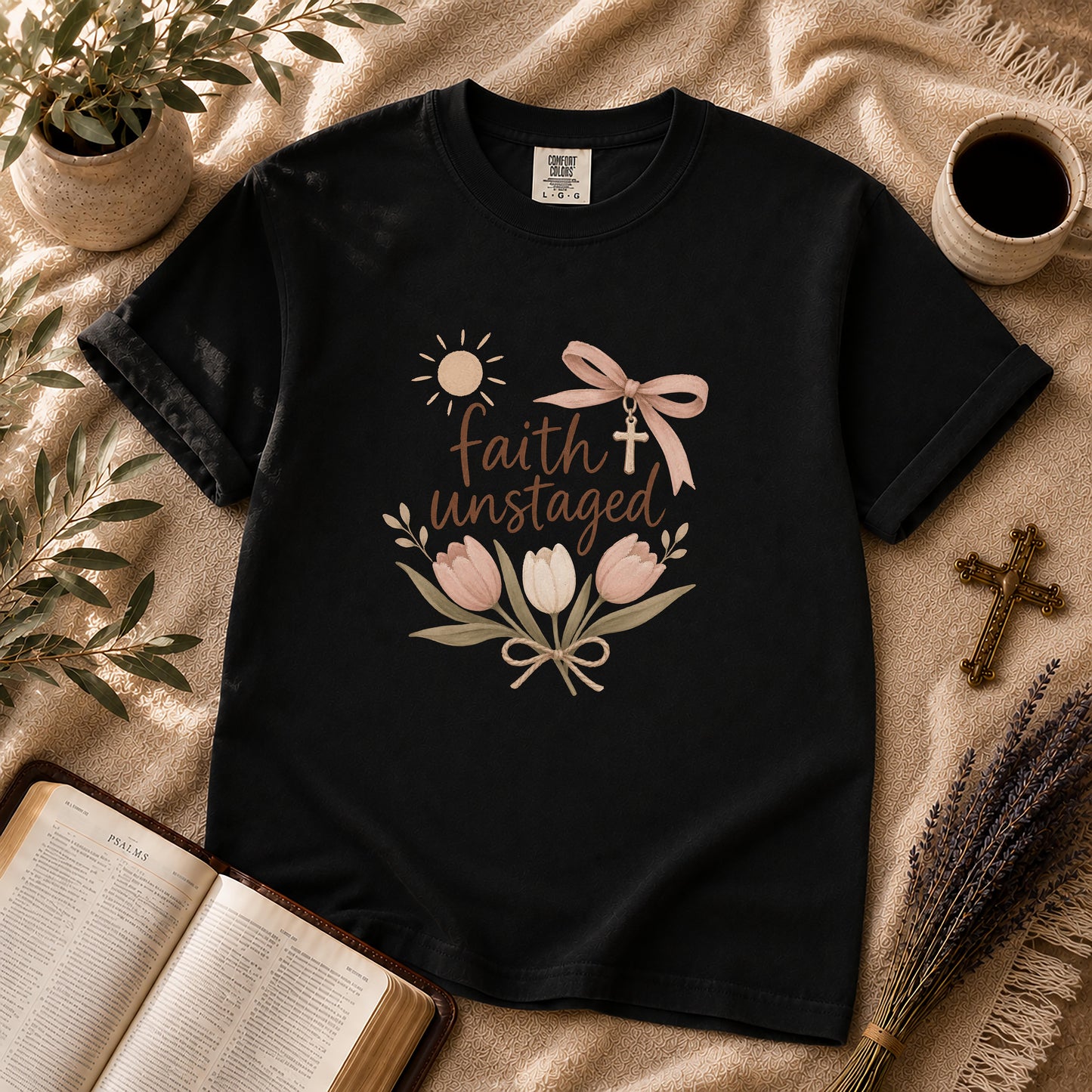 Faith Unstaged – Clean Girl Christian Tee