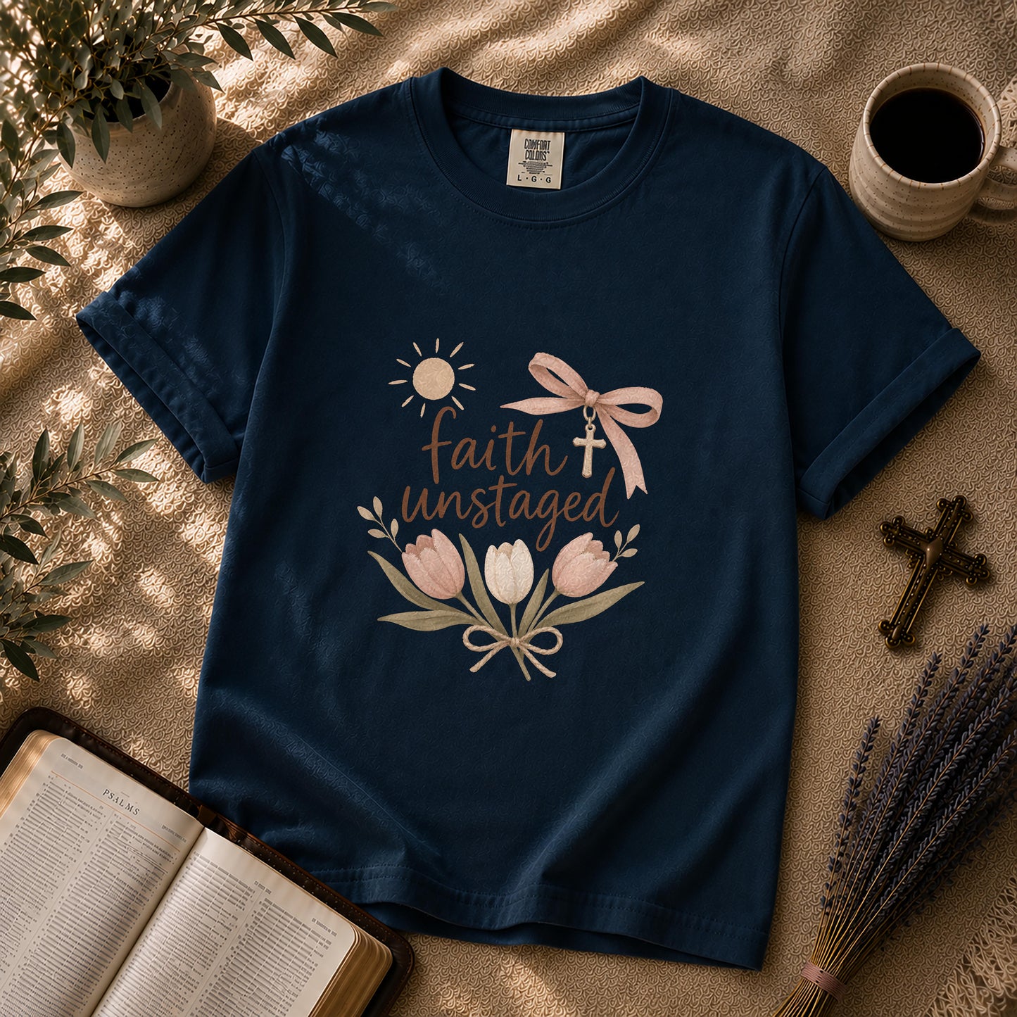Faith Unstaged – Clean Girl Christian Tee