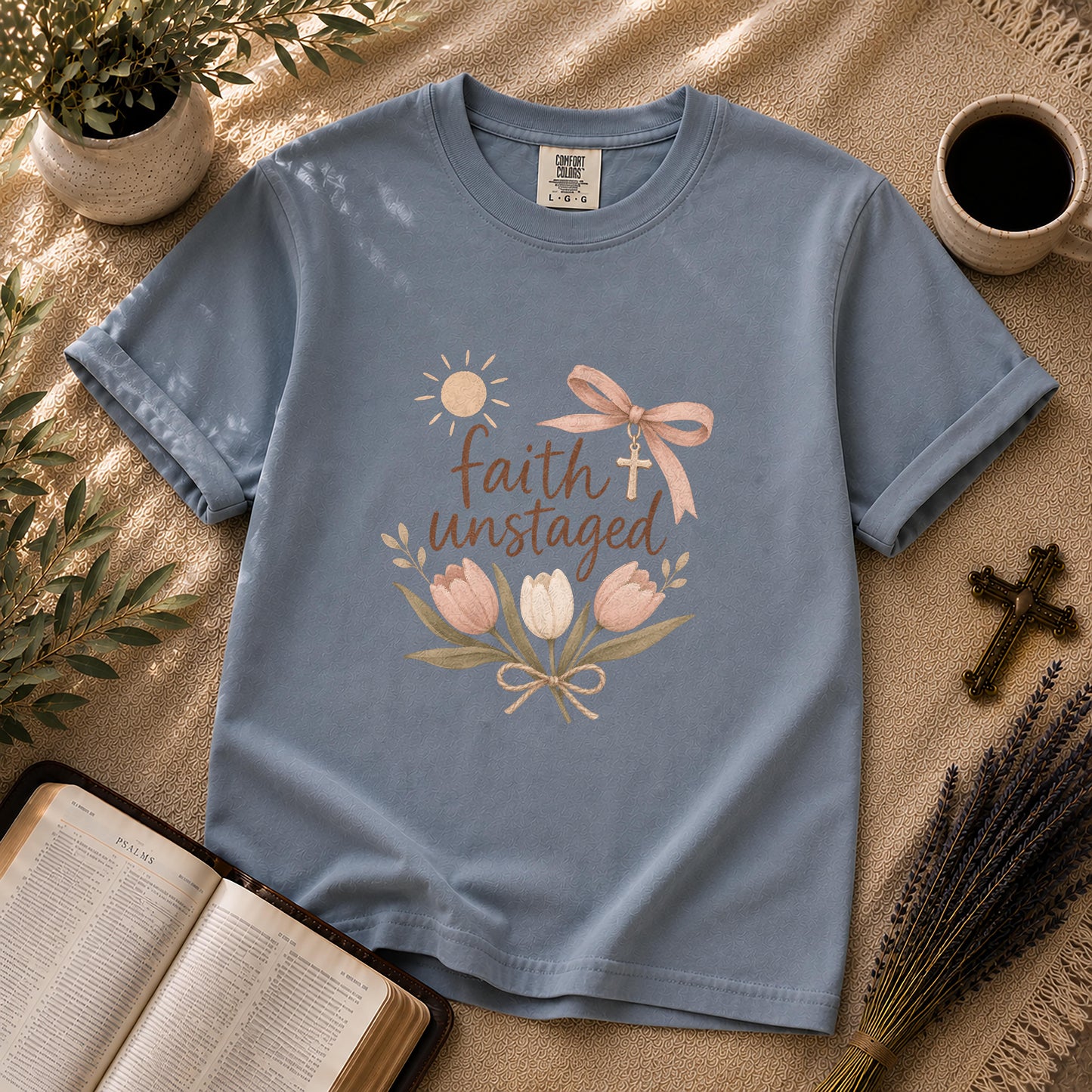 Faith Unstaged – Clean Girl Christian Tee