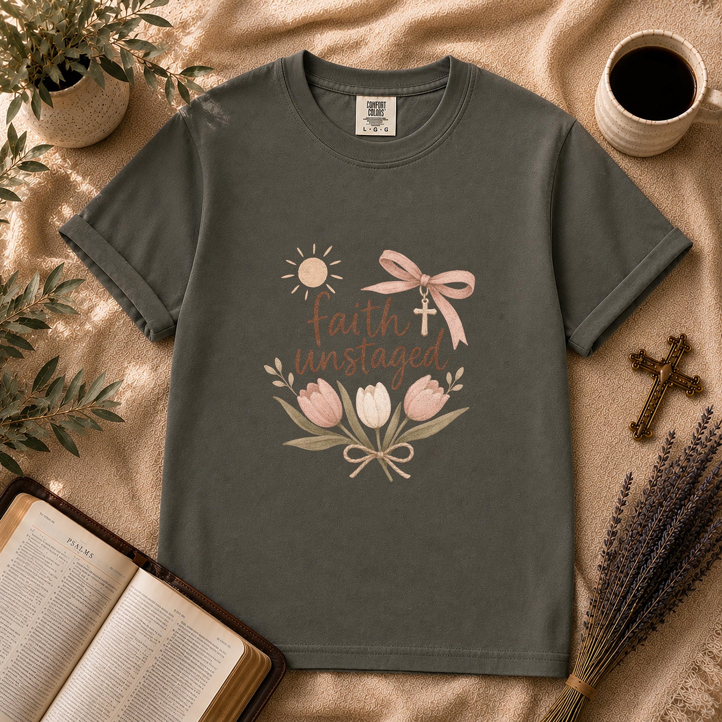 Faith Unstaged – Clean Girl Christian Tee