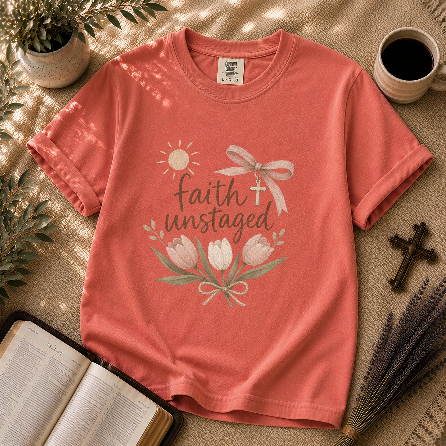 Faith Unstaged – Clean Girl Christian Tee