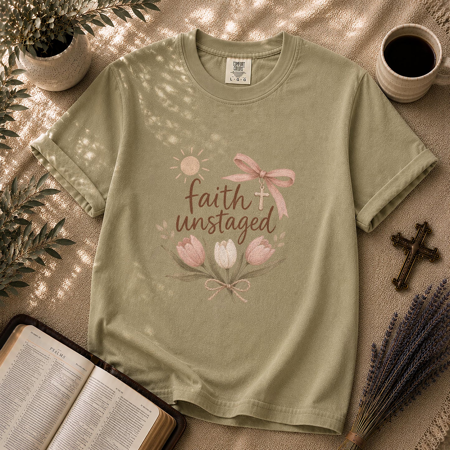 Faith Unstaged – Clean Girl Christian Tee