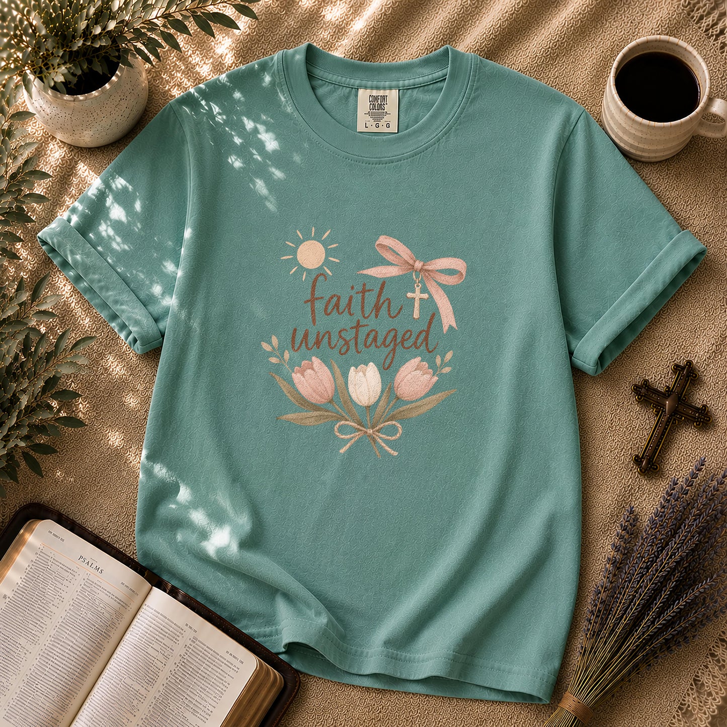 Faith Unstaged – Clean Girl Christian Tee