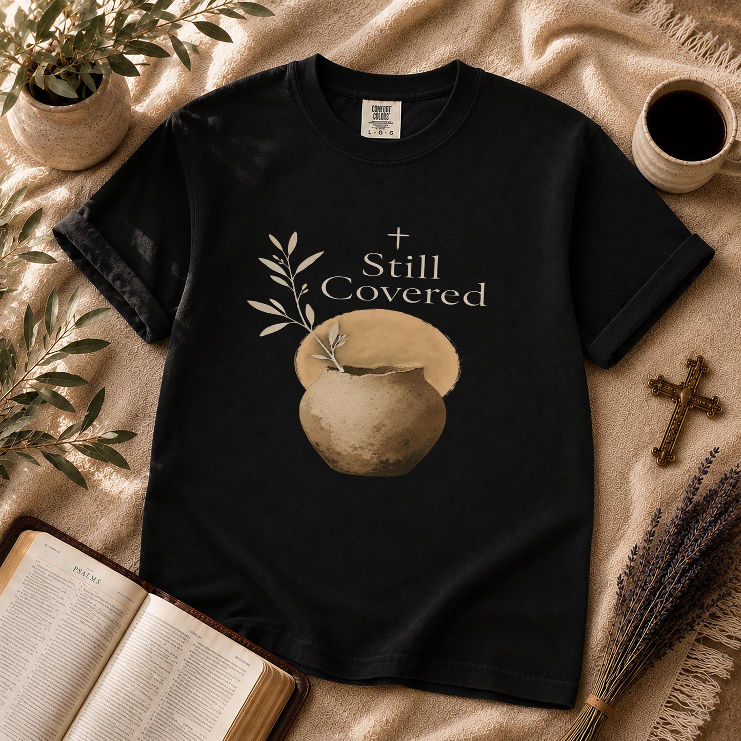 Still Covered – Japandi Christian Tee