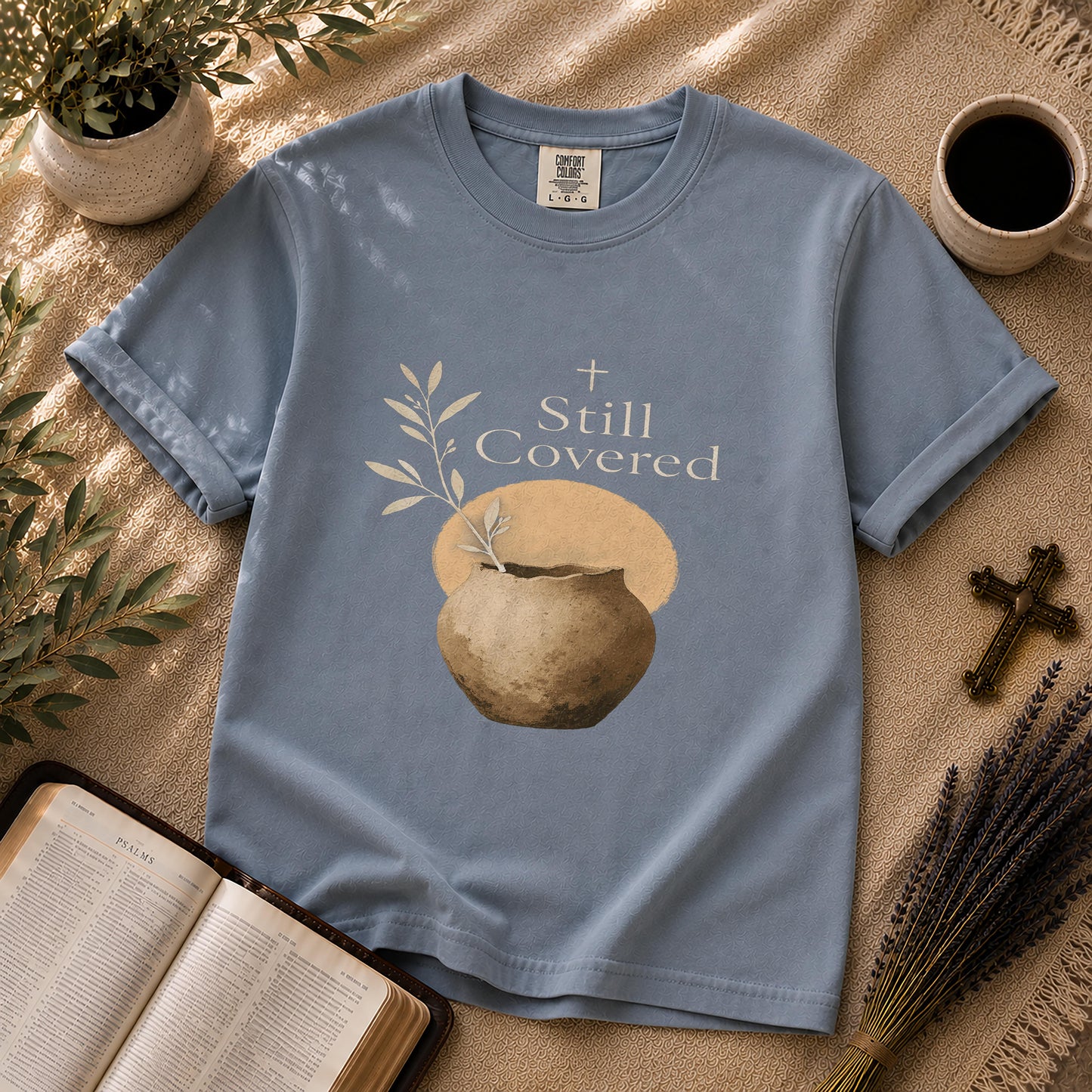 Still Covered – Japandi Christian Tee