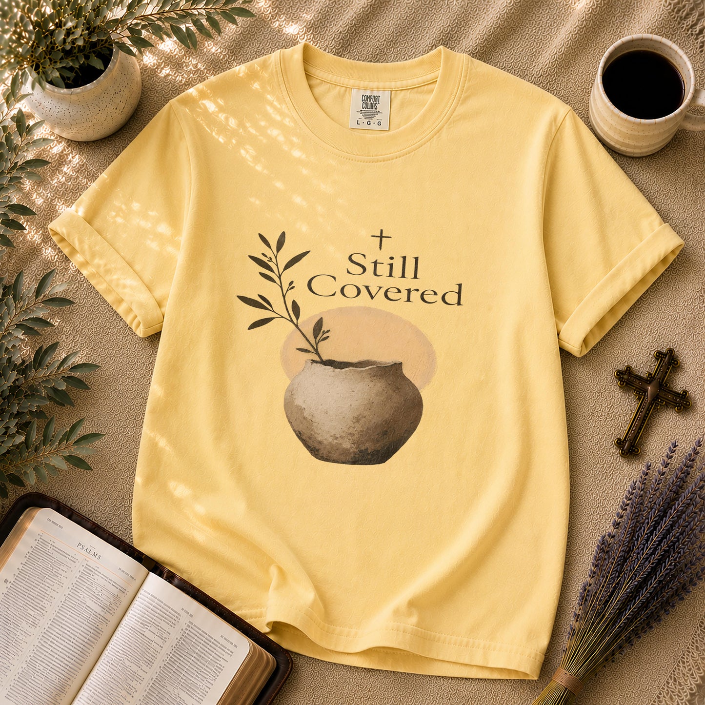 Still Covered – Japandi Christian Tee