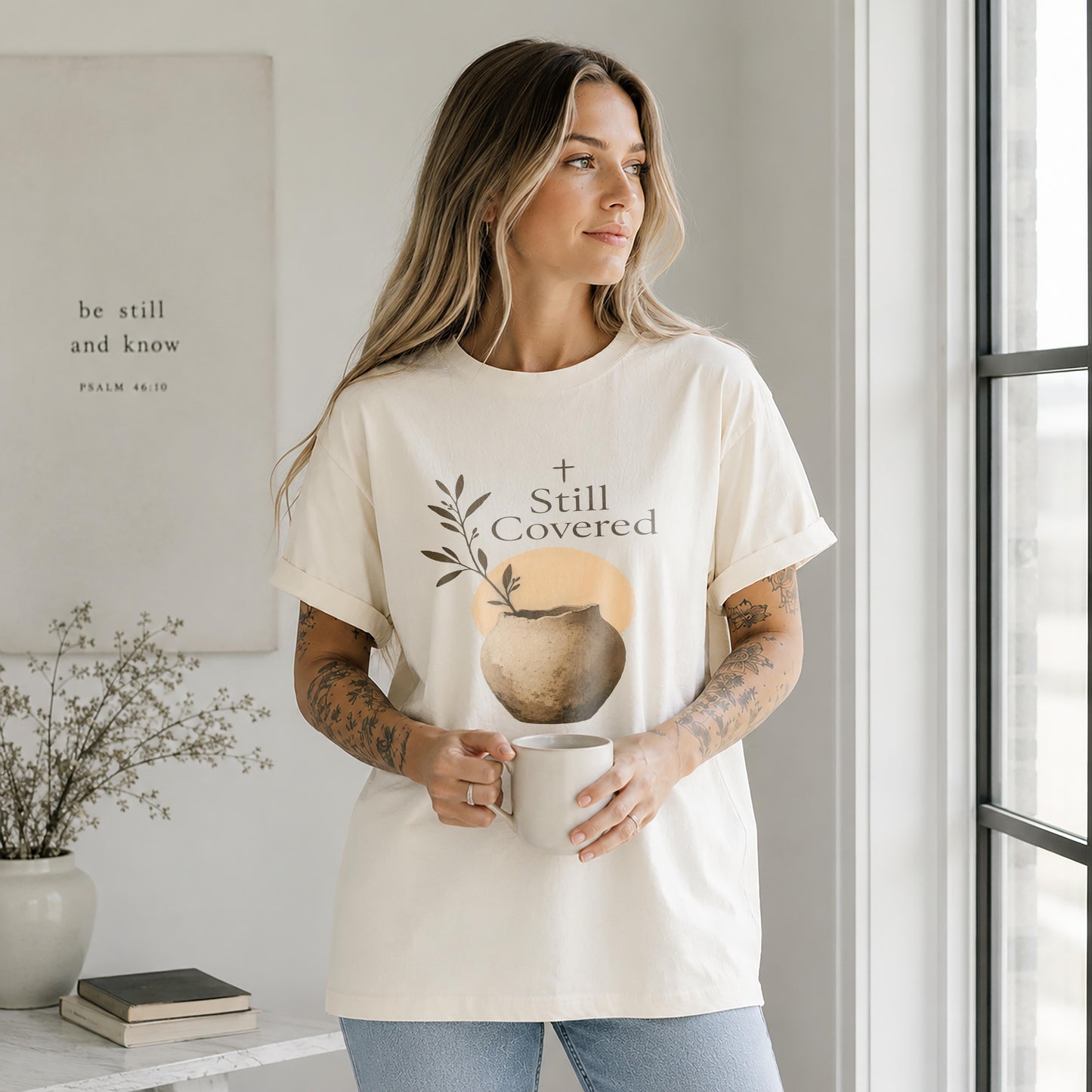 Still Covered – Japandi Christian Tee