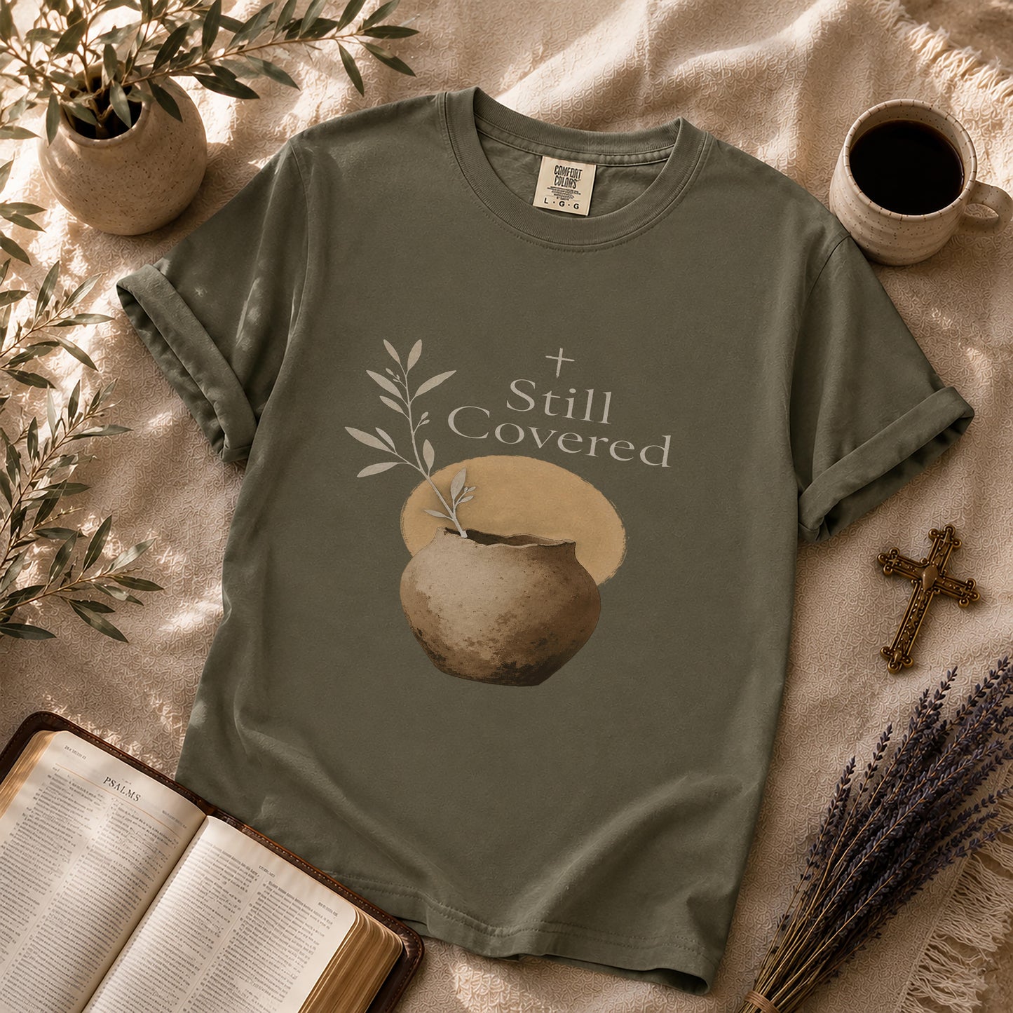 Still Covered – Japandi Christian Tee