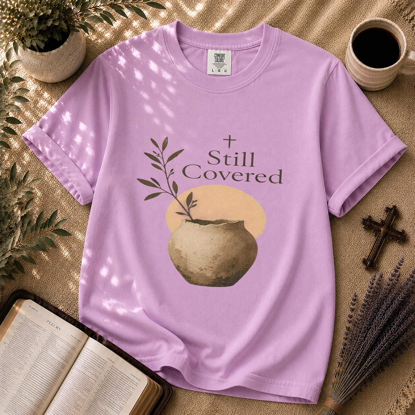 Still Covered – Japandi Christian Tee