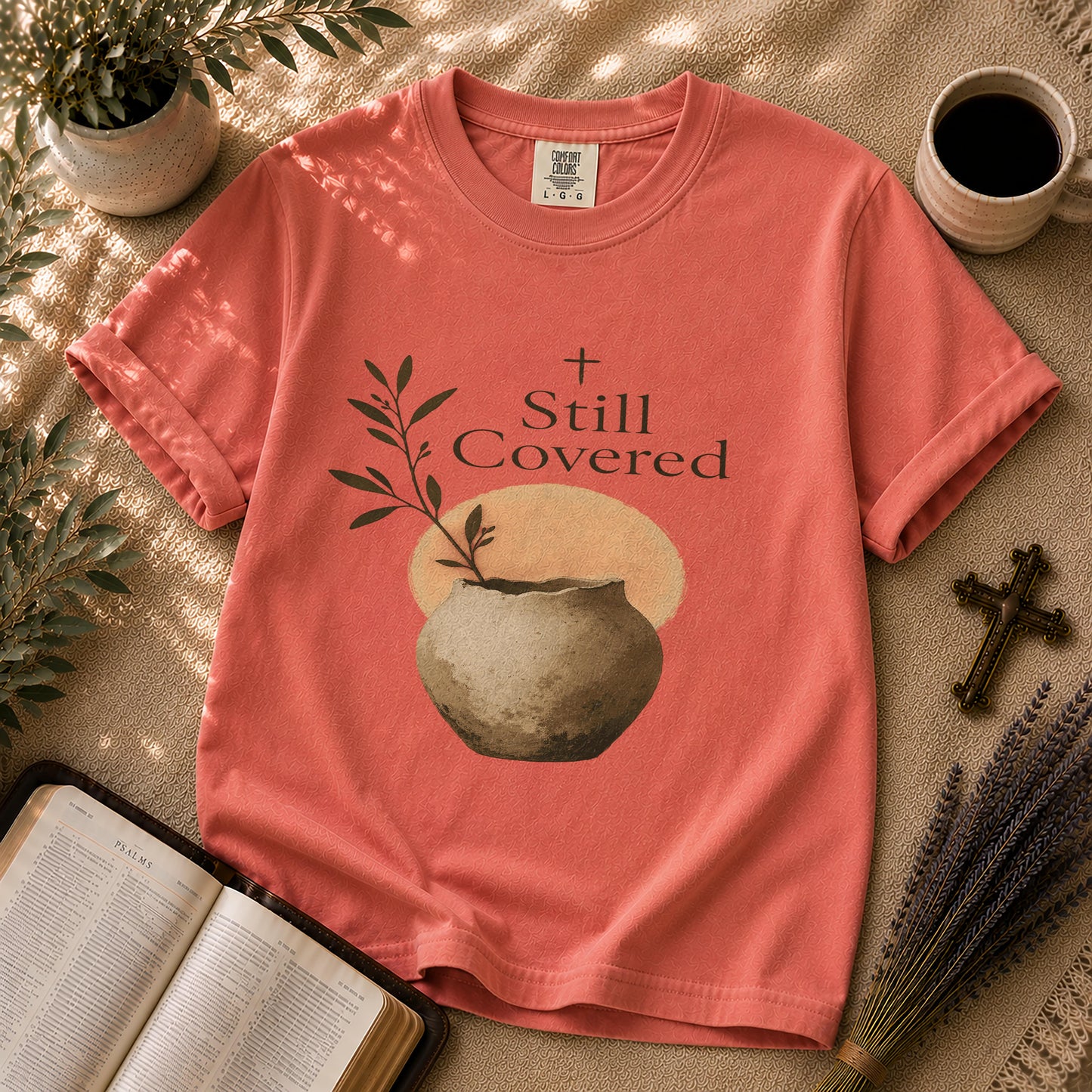 Still Covered – Japandi Christian Tee