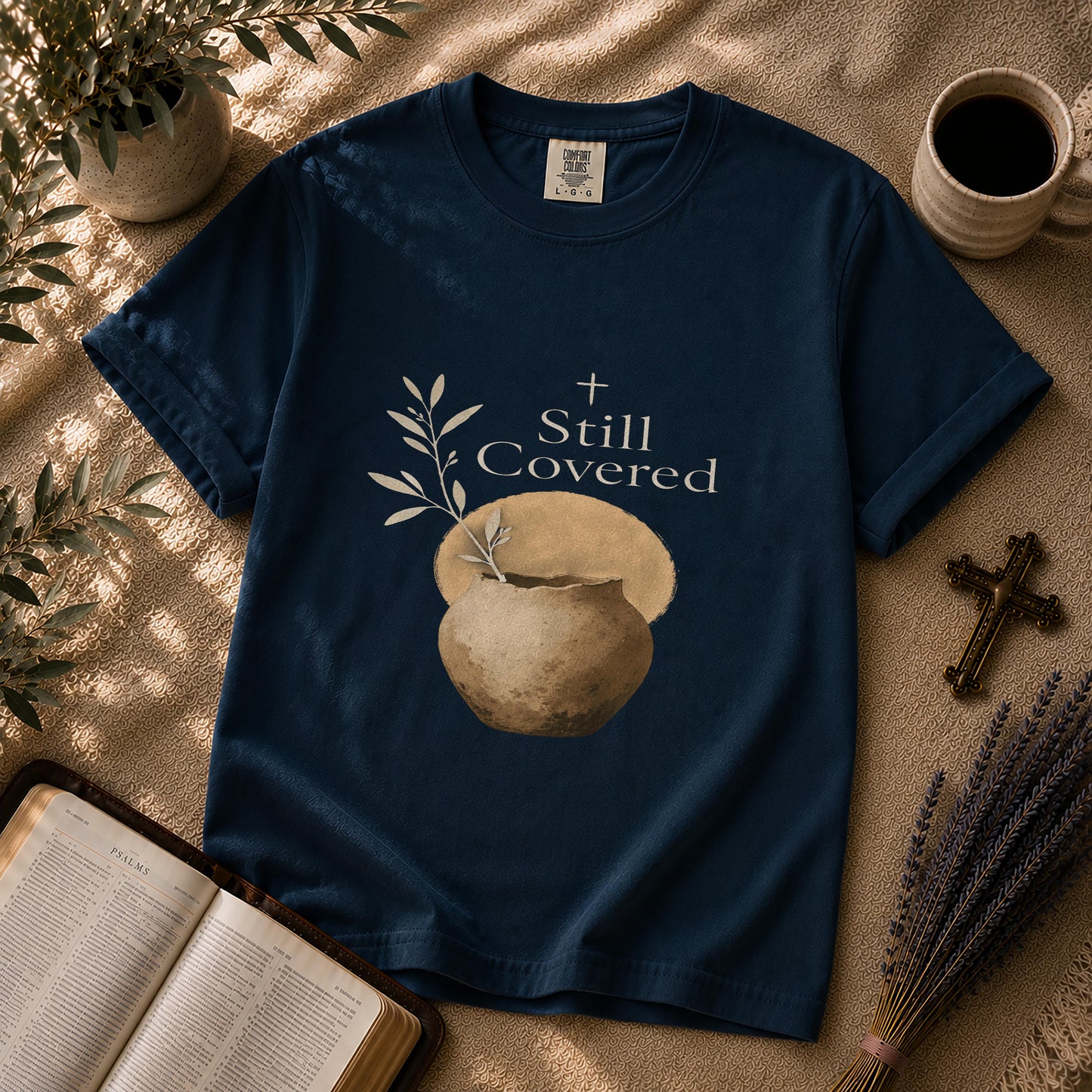 Still Covered – Japandi Christian Tee