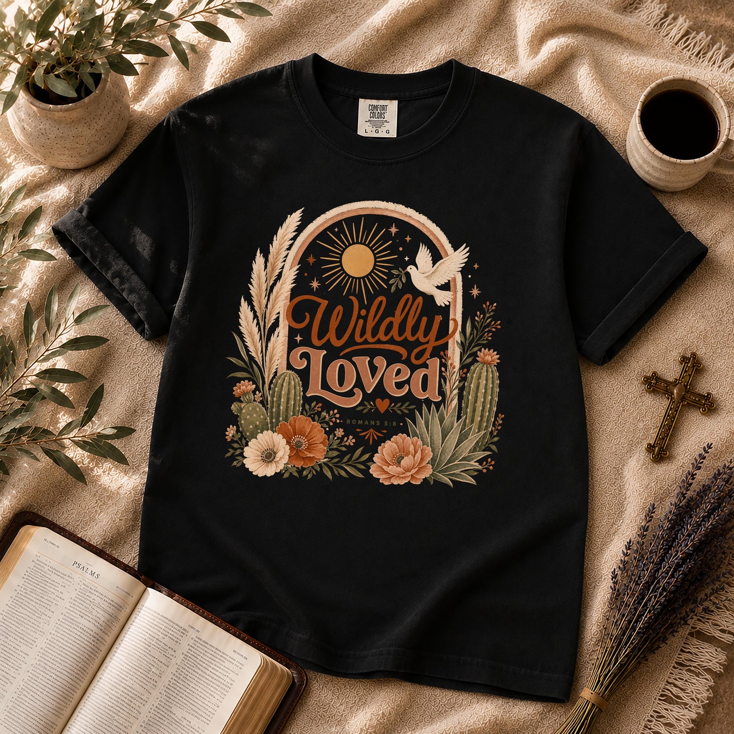Wildly Loved – Boho Christian Graphic Tee
