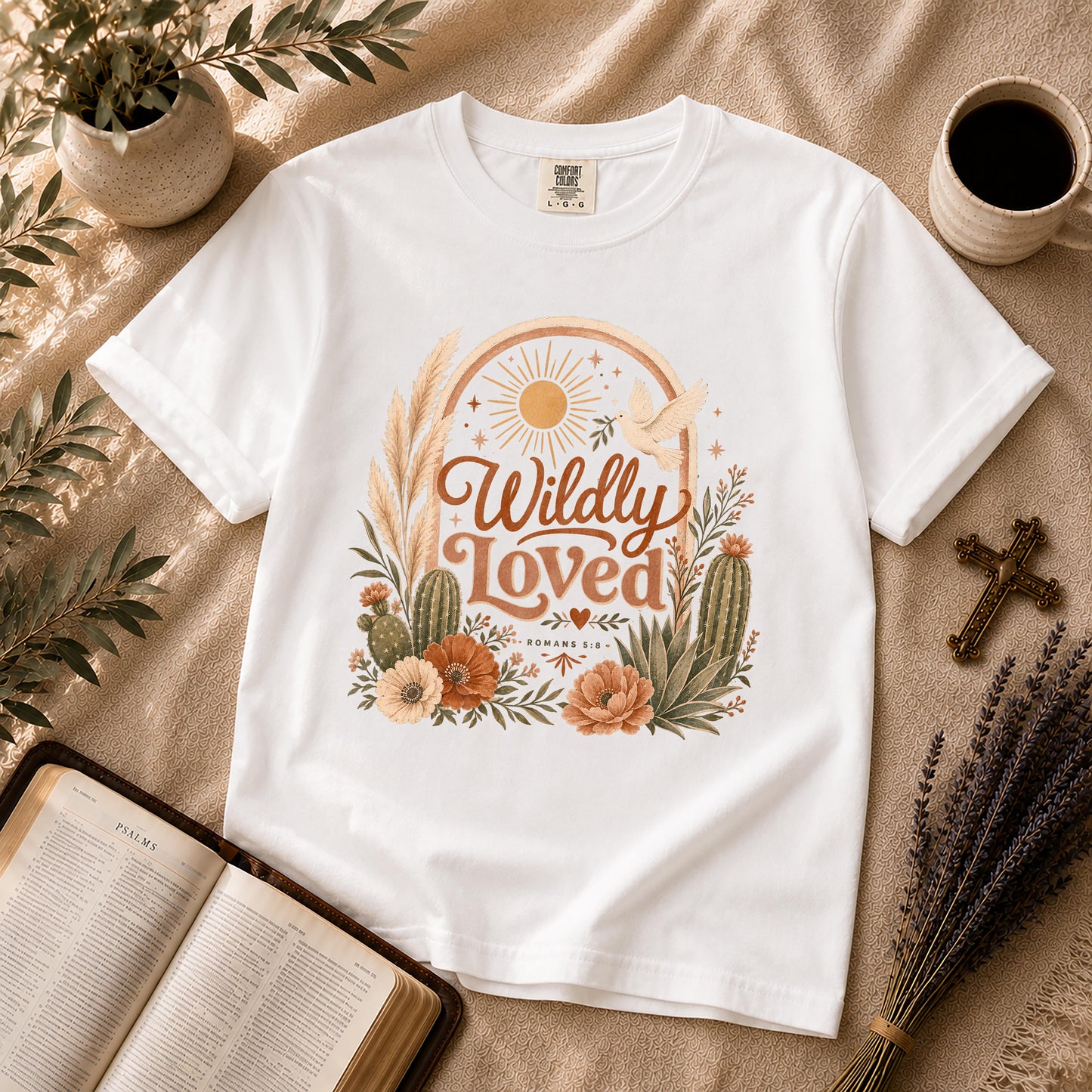 Wildly Loved – Boho Christian Graphic Tee
