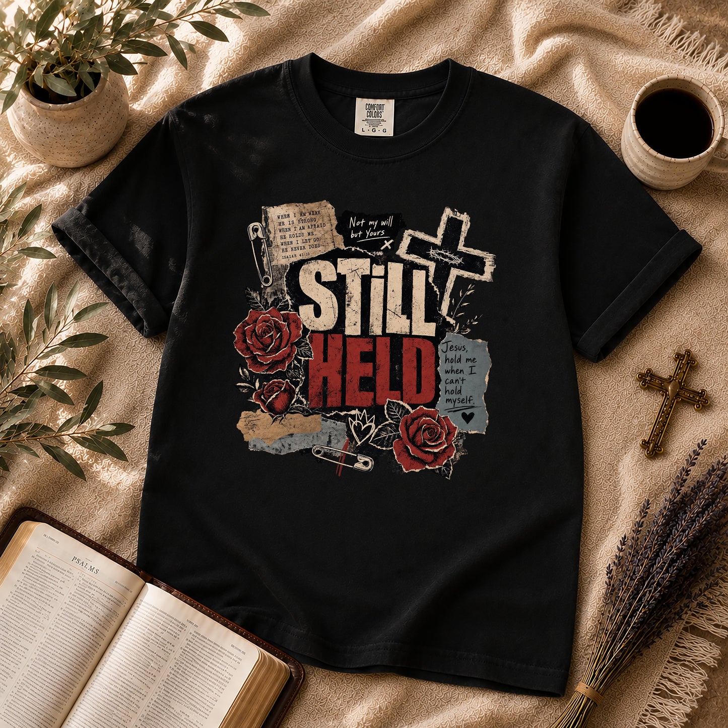 Still Held – Grunge Christian Women's Tee