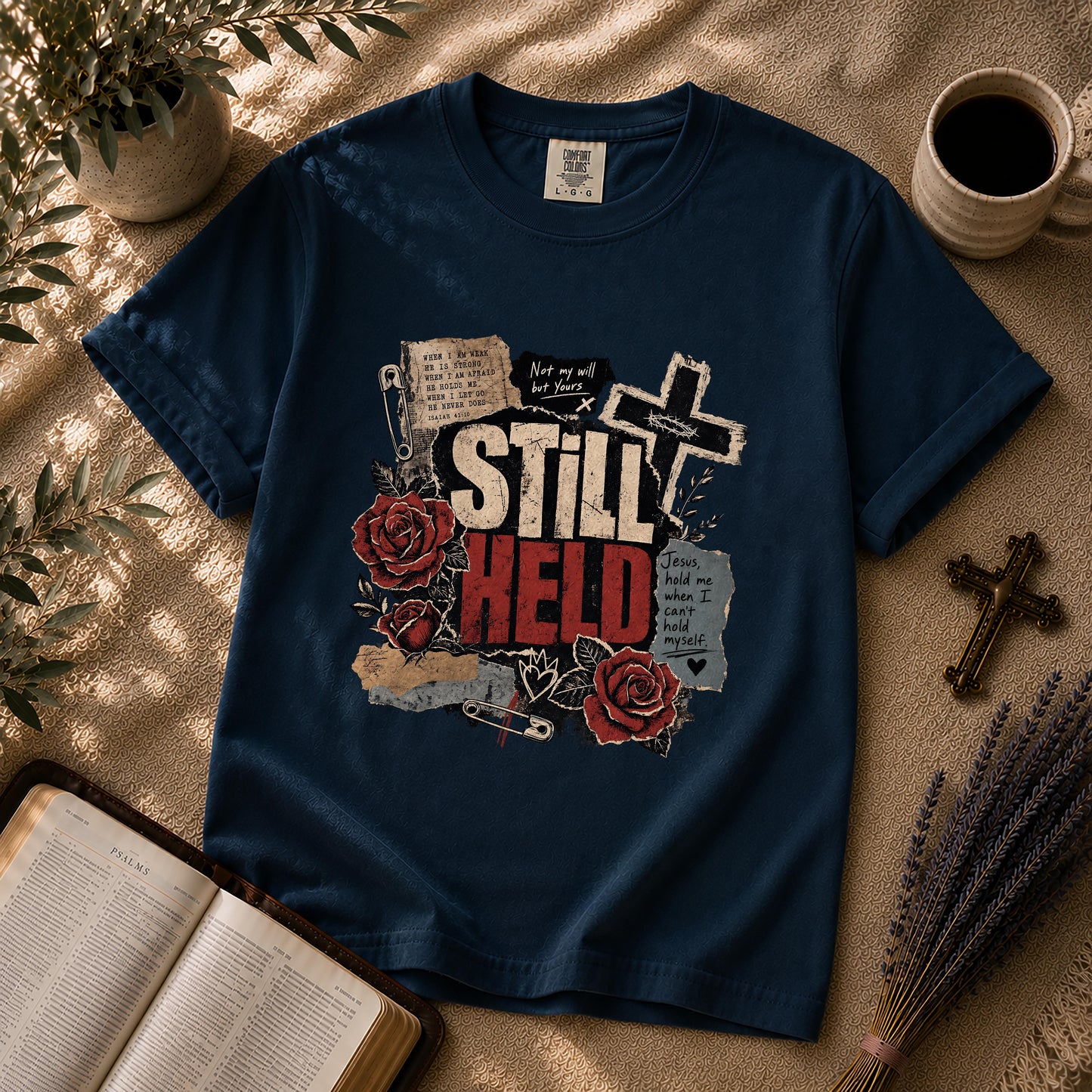 Still Held – Grunge Christian Women's Tee