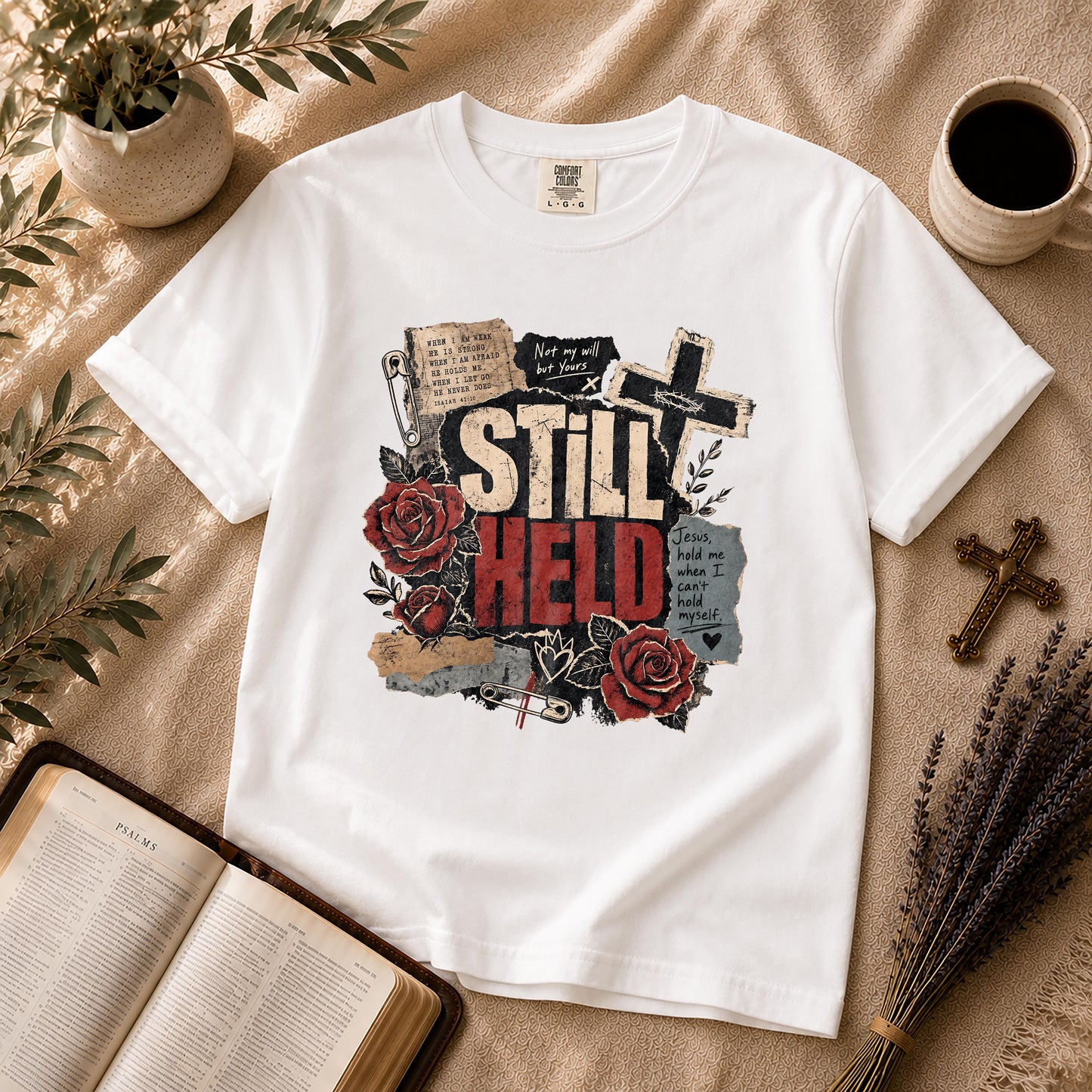 Still Held – Grunge Christian Women's Tee
